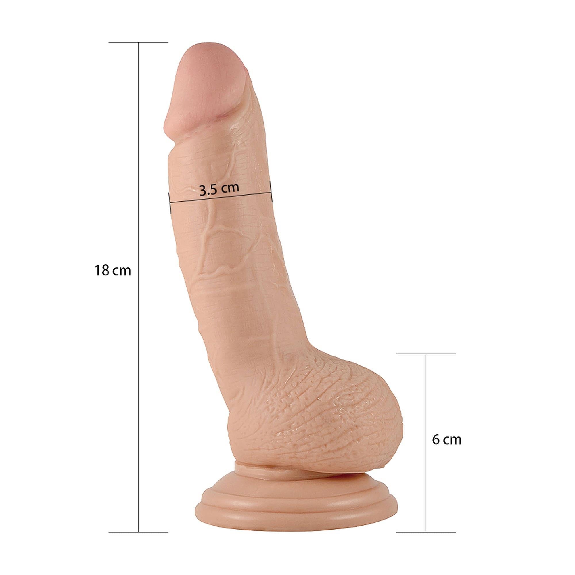 7″ Real Extreme Dildo Flesh