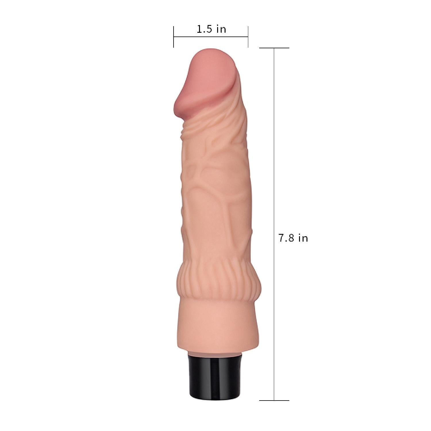 7.8″ REAL SOFTEE Vibrating Dildo