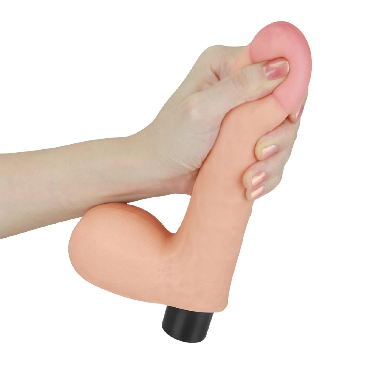 8″ REAL SOFTEE Vibrating Dildo