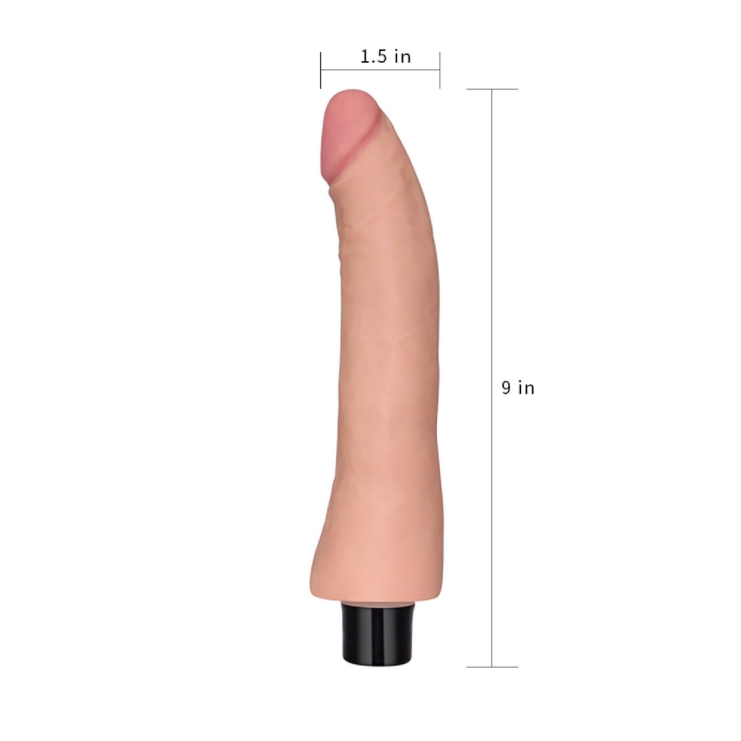 9″ REAL SOFTEE Vibrating Dildo