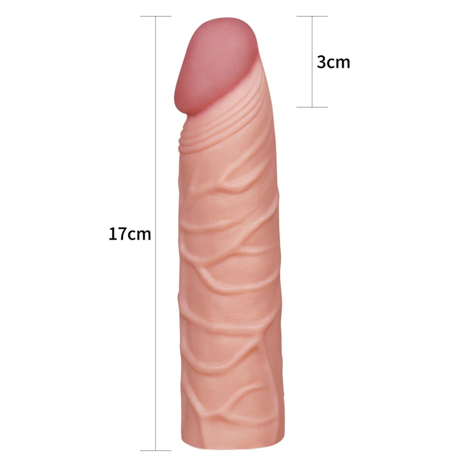 Add 1″ Pleasure X Tender Penis Sleeve Flesh