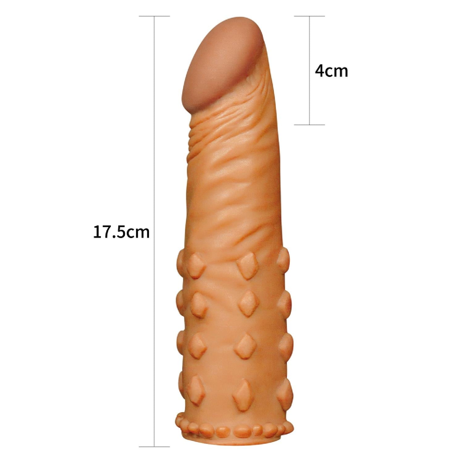Add 2″ Pleasure X Tender Penis Sleeve Brown