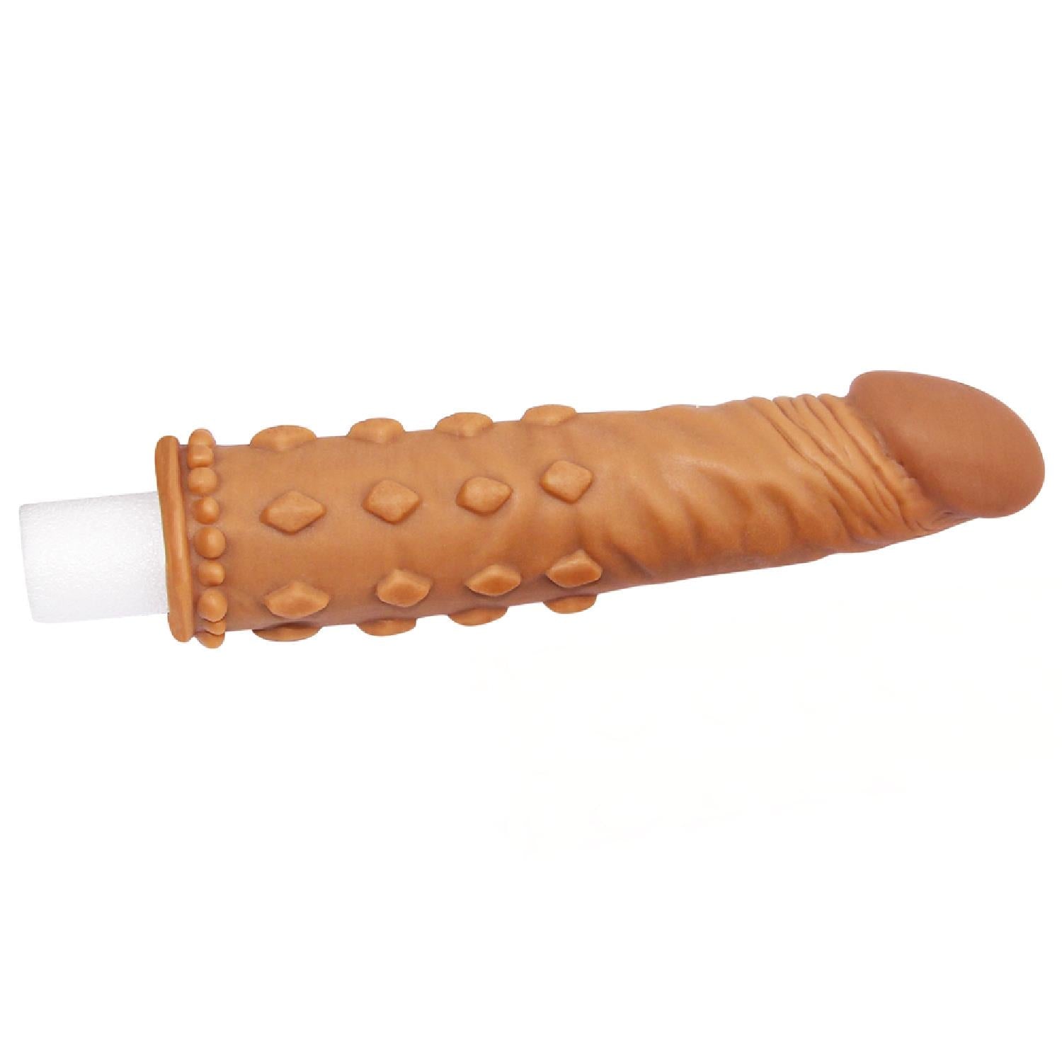 Add 2″ Pleasure X Tender Penis Sleeve Brown