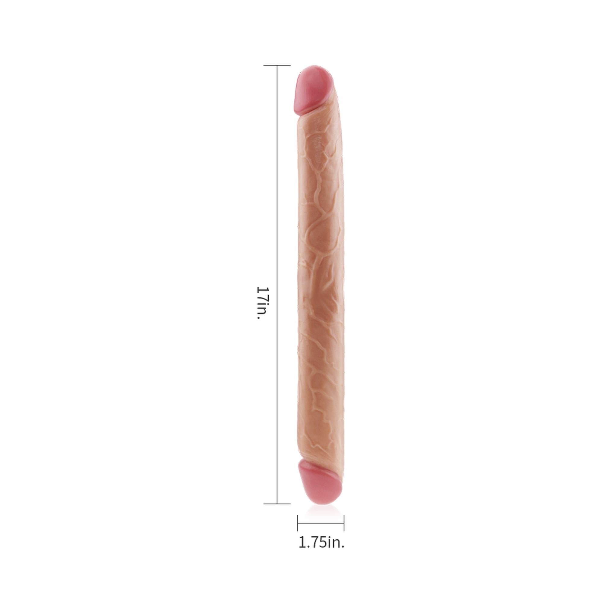 17″ King Size Realistic Slim Ultra Double Dildo