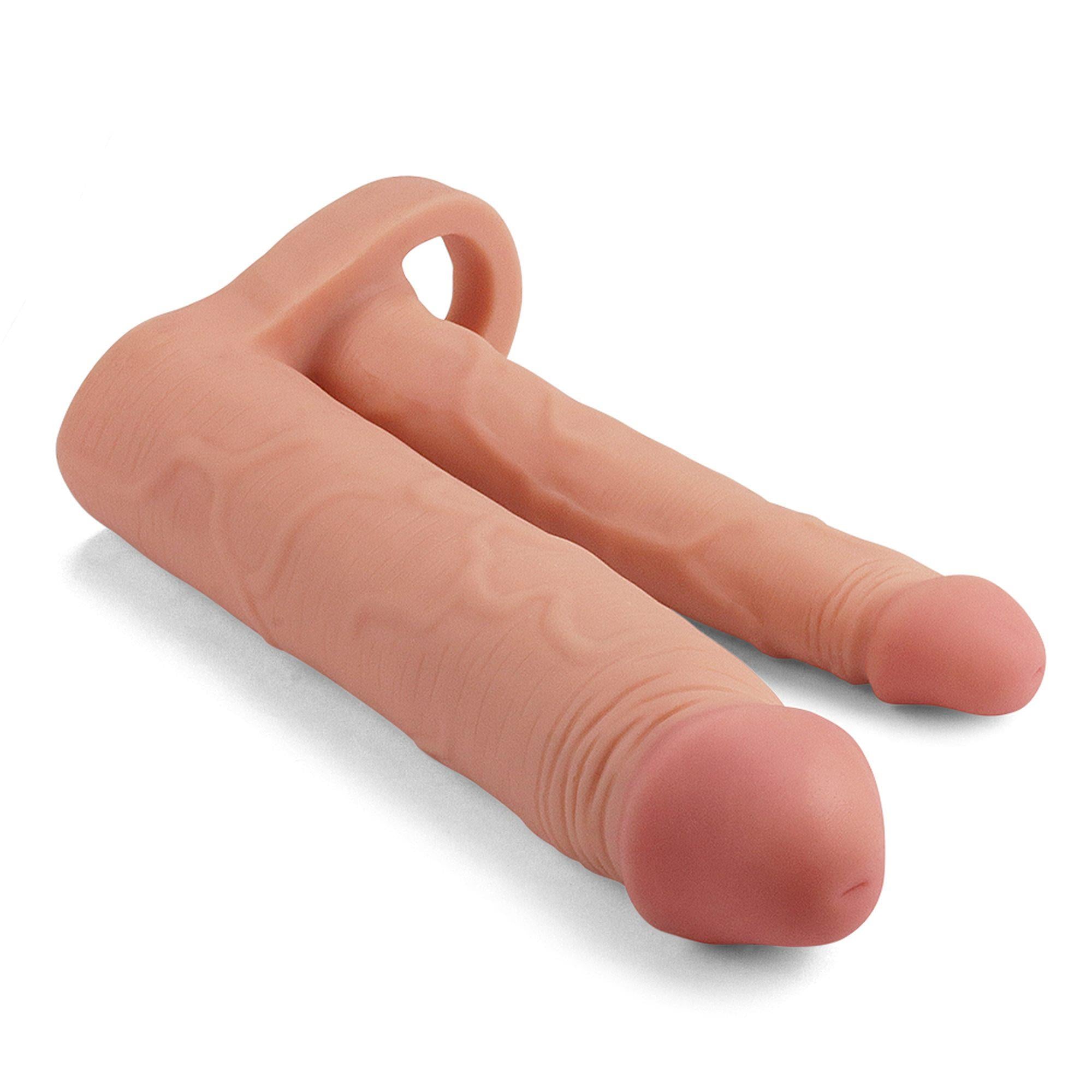 Add 2″ Pleasure X Tender Double Penis Sleeve