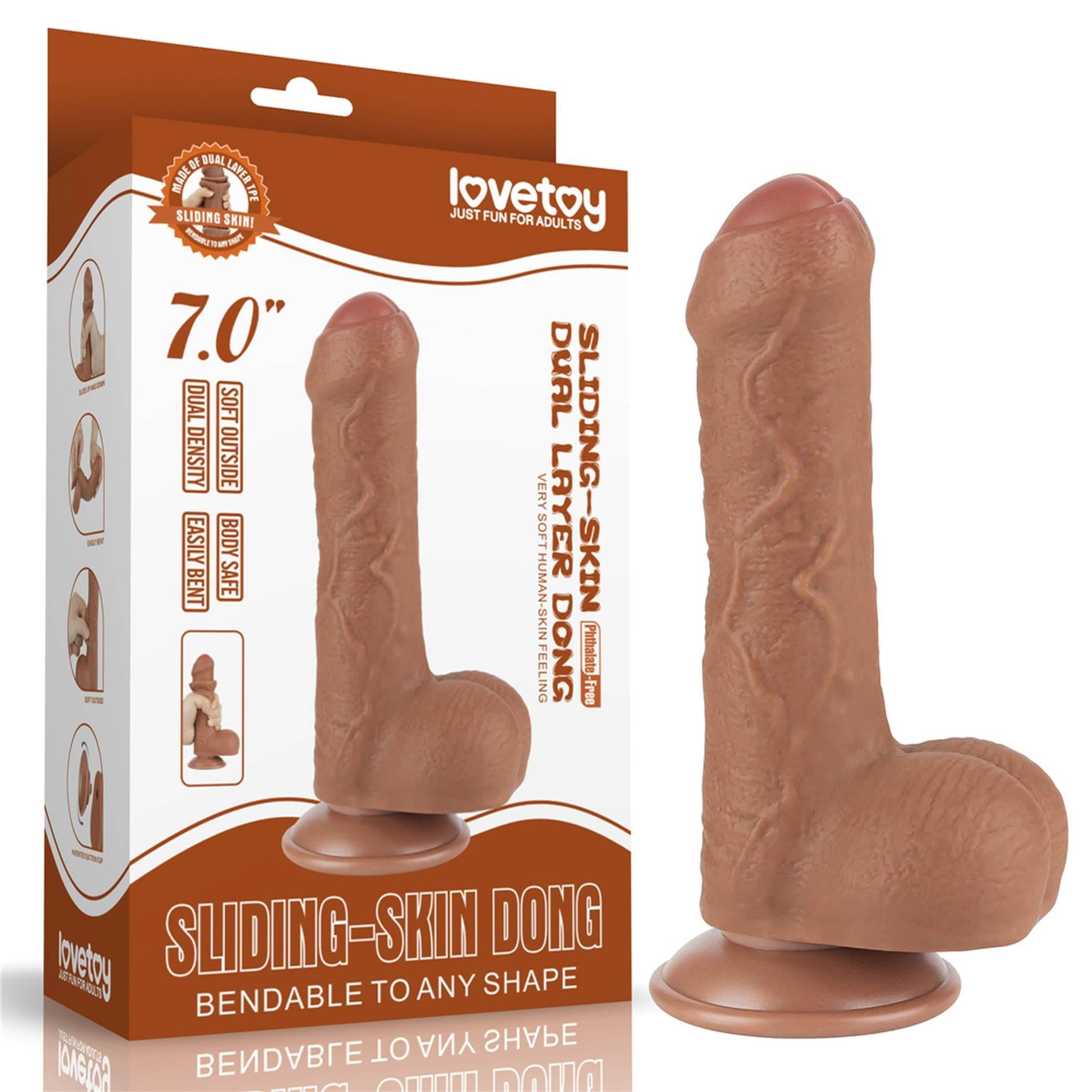 7" Sliding Skin Double Couche Dong Brun