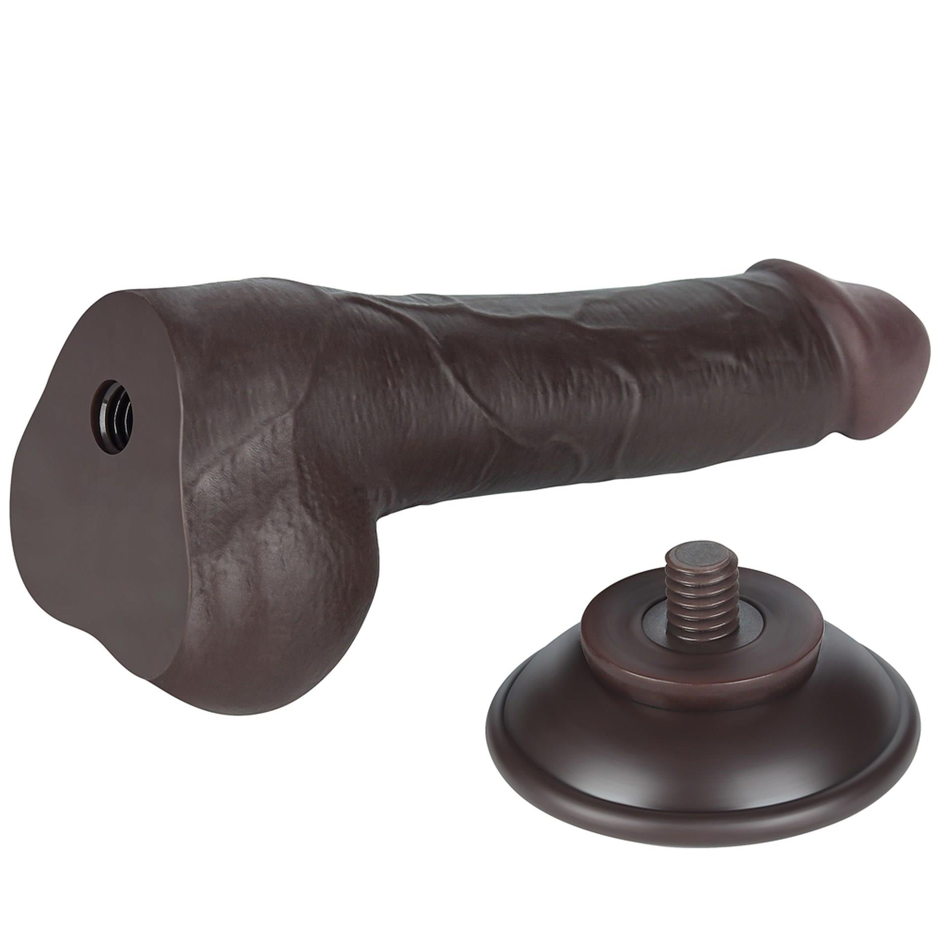 7.5'' Sliding Skin Dual Layer Dong Black