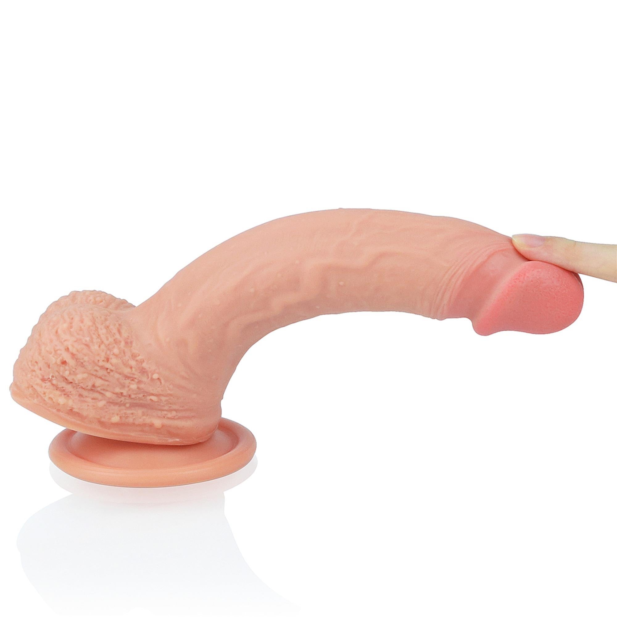 8.5'' Double couche en silicone platine Cock