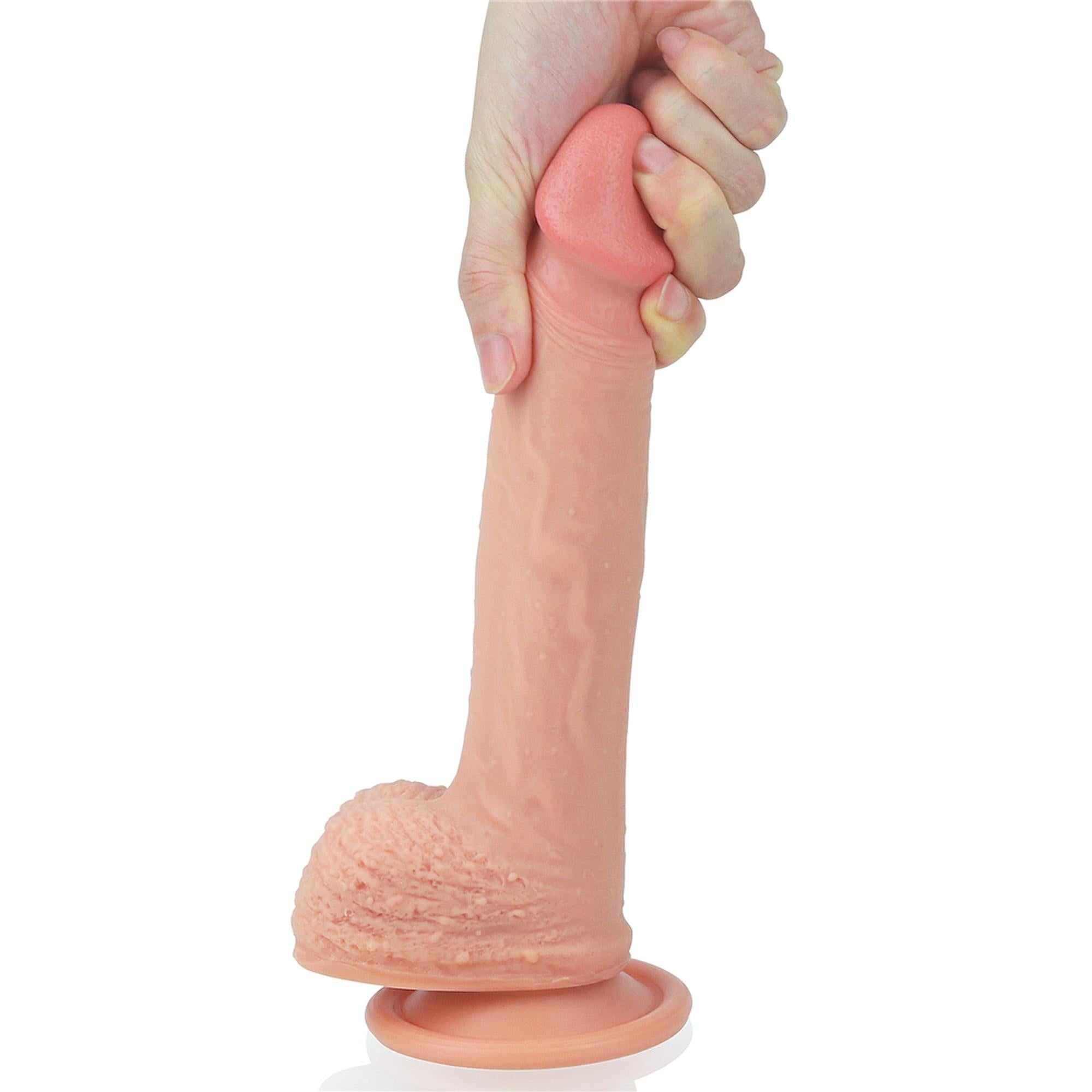 8.5'' Double couche en silicone platine Cock