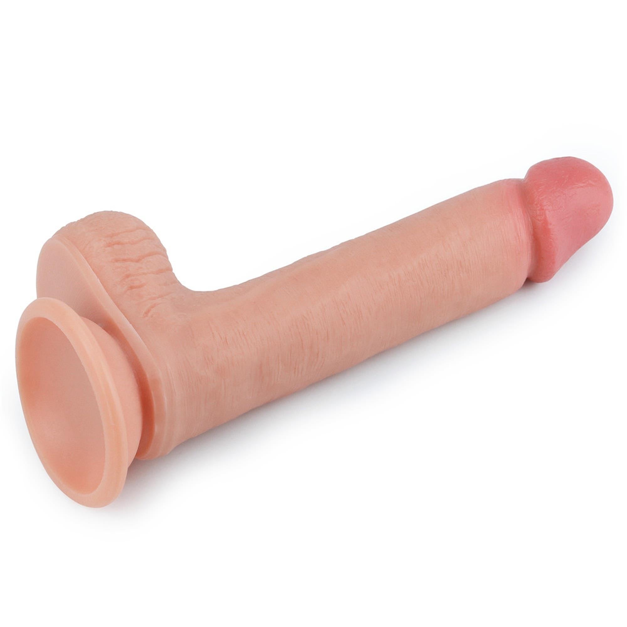8" Dual-Layered Platinum Silicone Cock