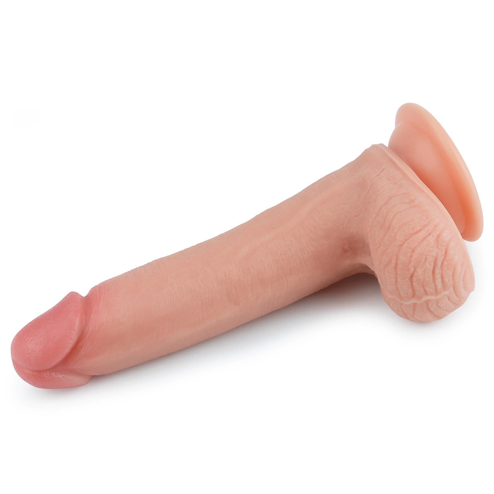 8" Dual-Layered Platinum Silicone Cock