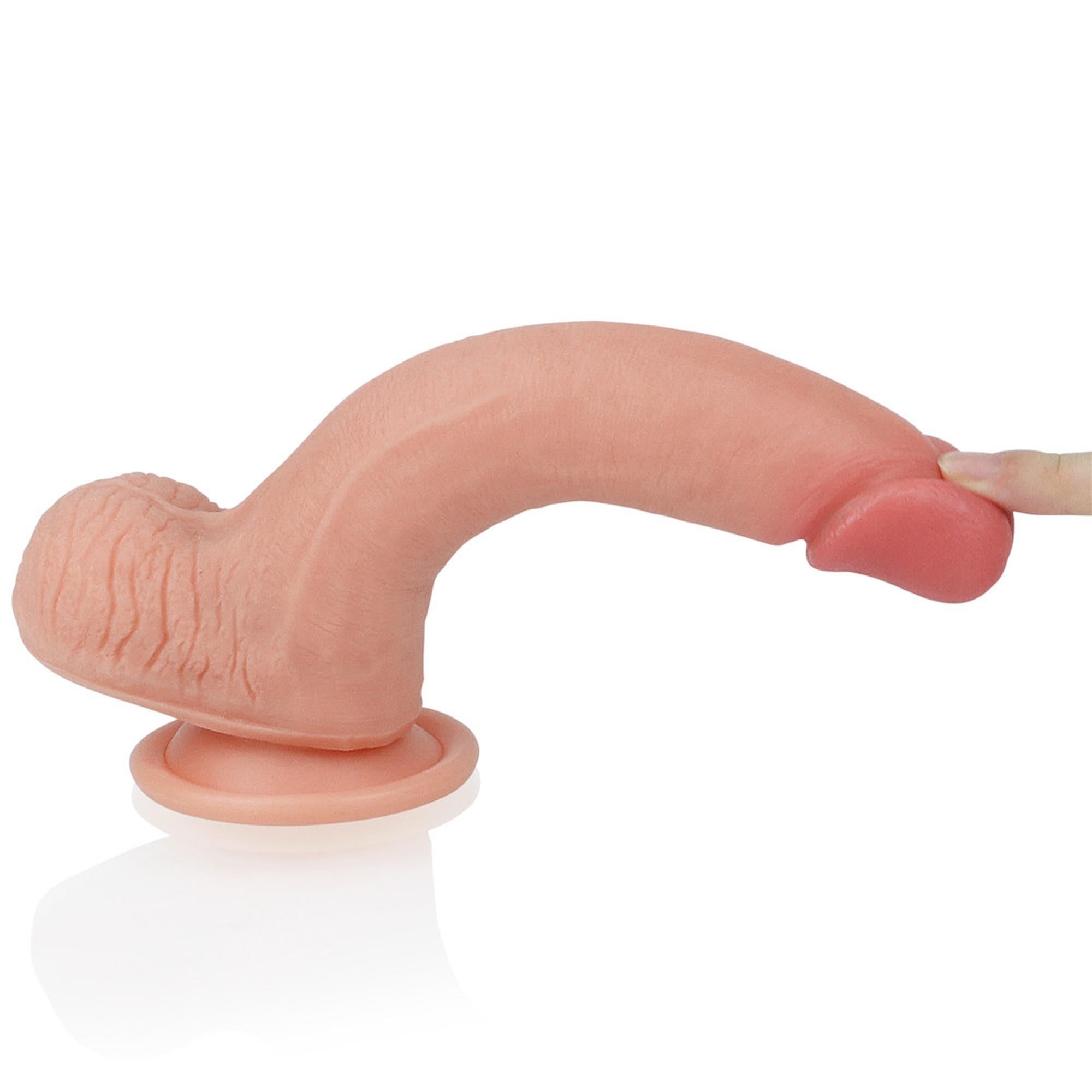 8" Dual-Layered Platinum Silicone Cock