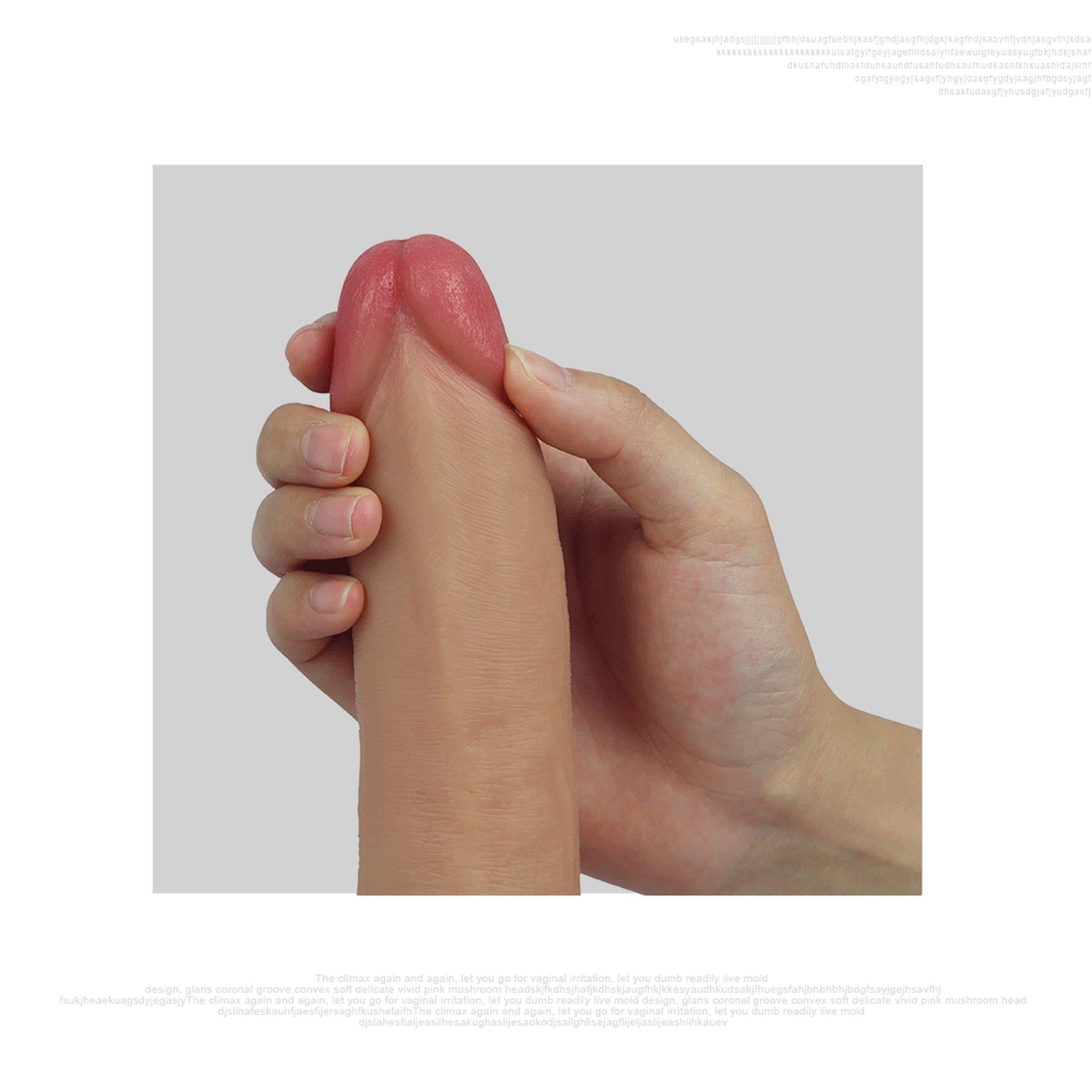 8" Dual-Layered Platinum Silicone Cock