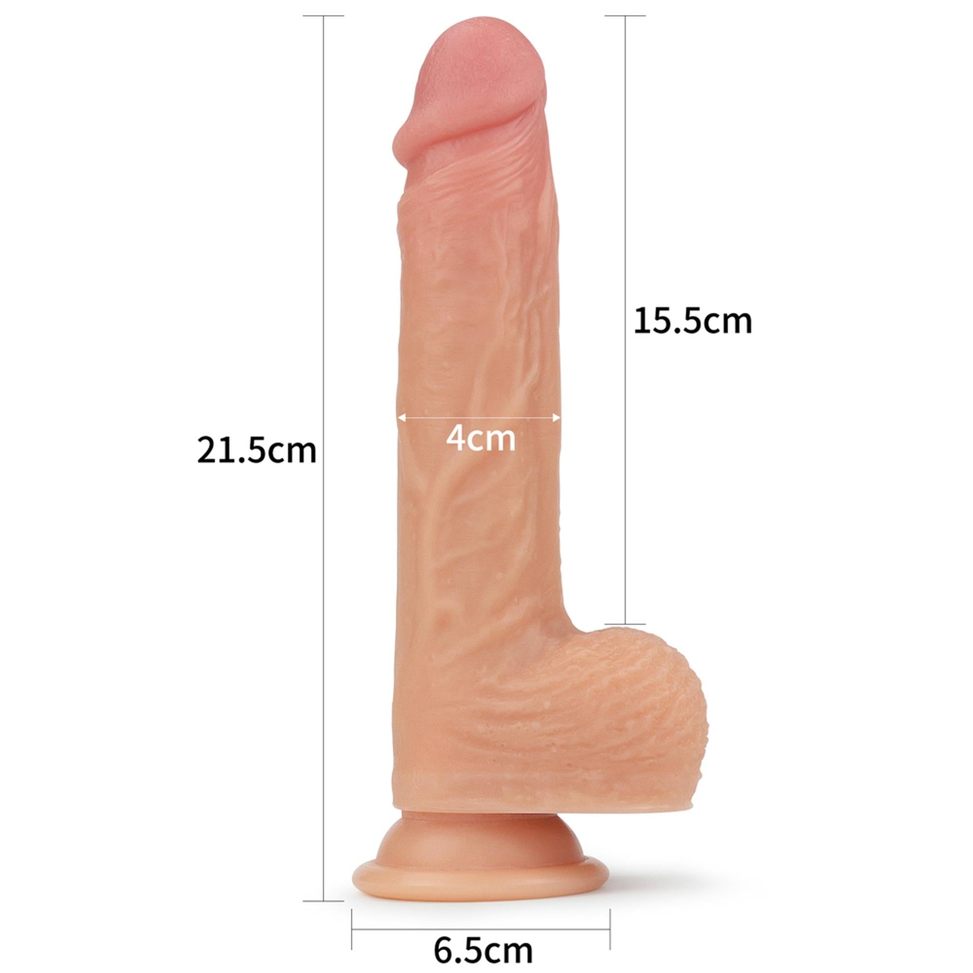 8.5″ Dual layered Silicone Rotating Nature Cock Liam