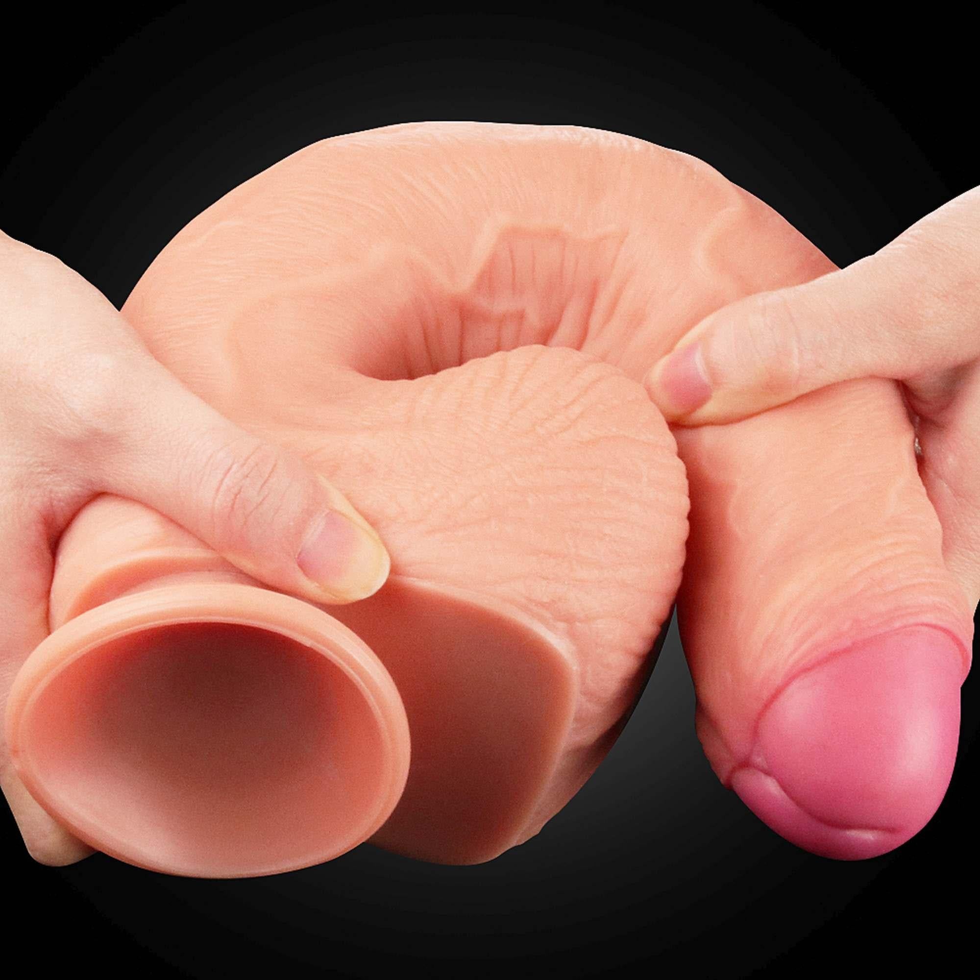 11″ Dual Layer Platinum Silicone Cock