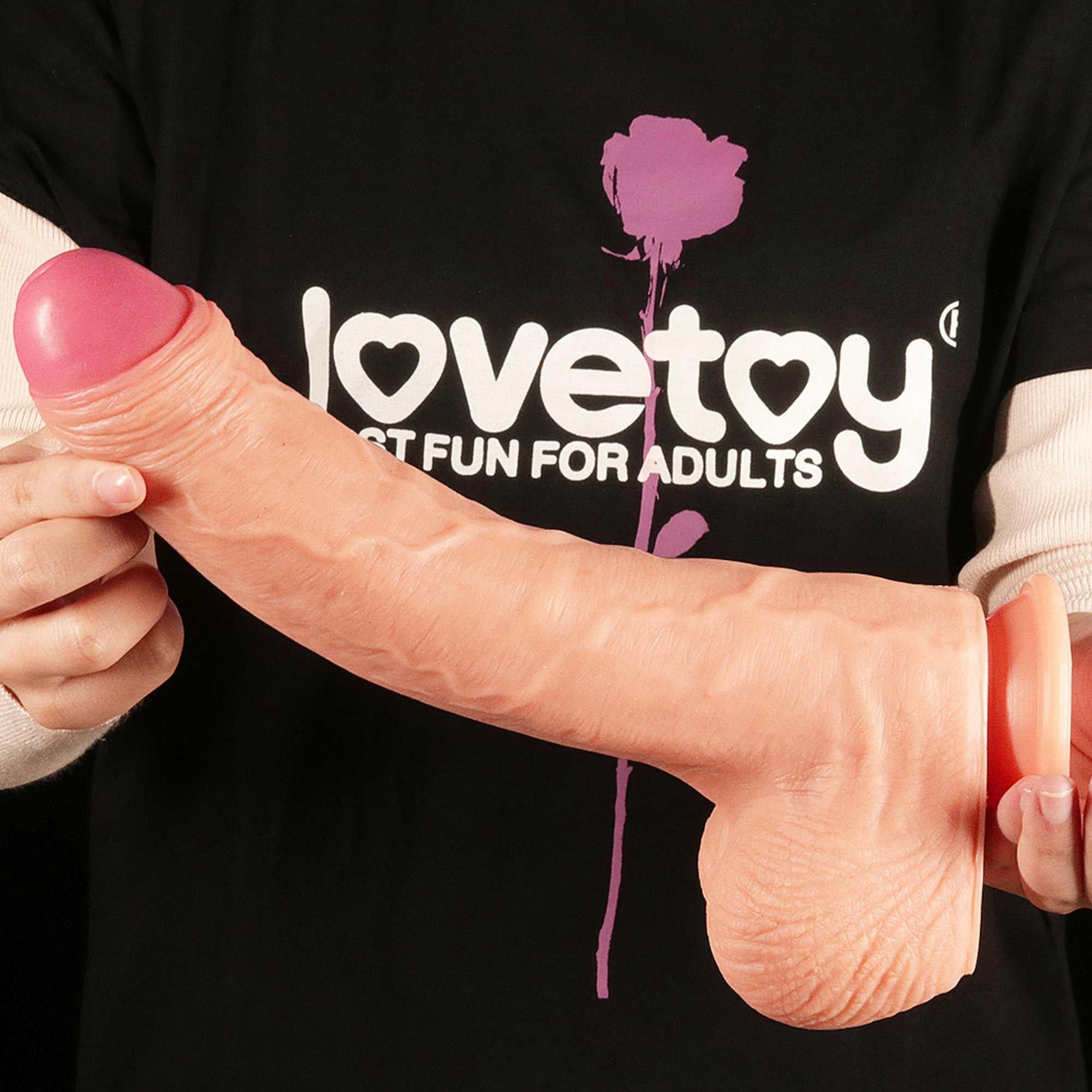11″ Dual Layer Platinum Silicone Cock