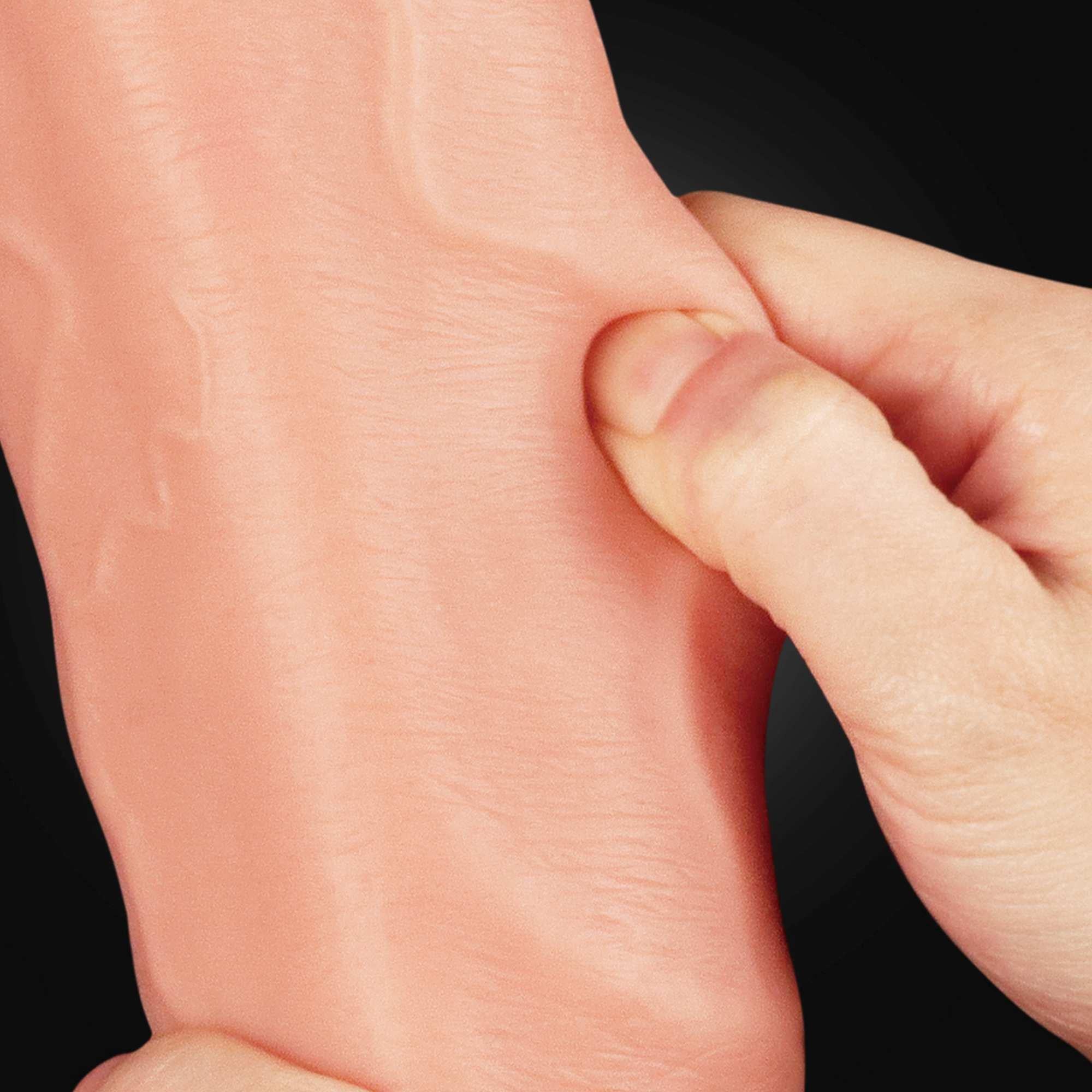 12″ Dual Layered Platinum Silicone Cock