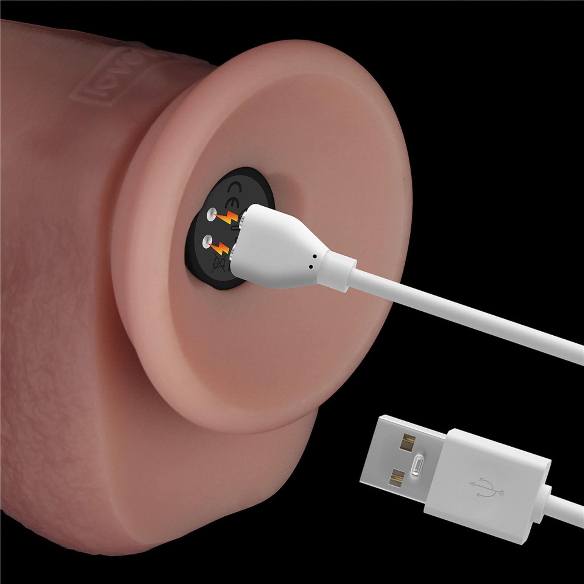 8" Vibrating Sliding Skin Pro II Dual Layer Silicone Dong