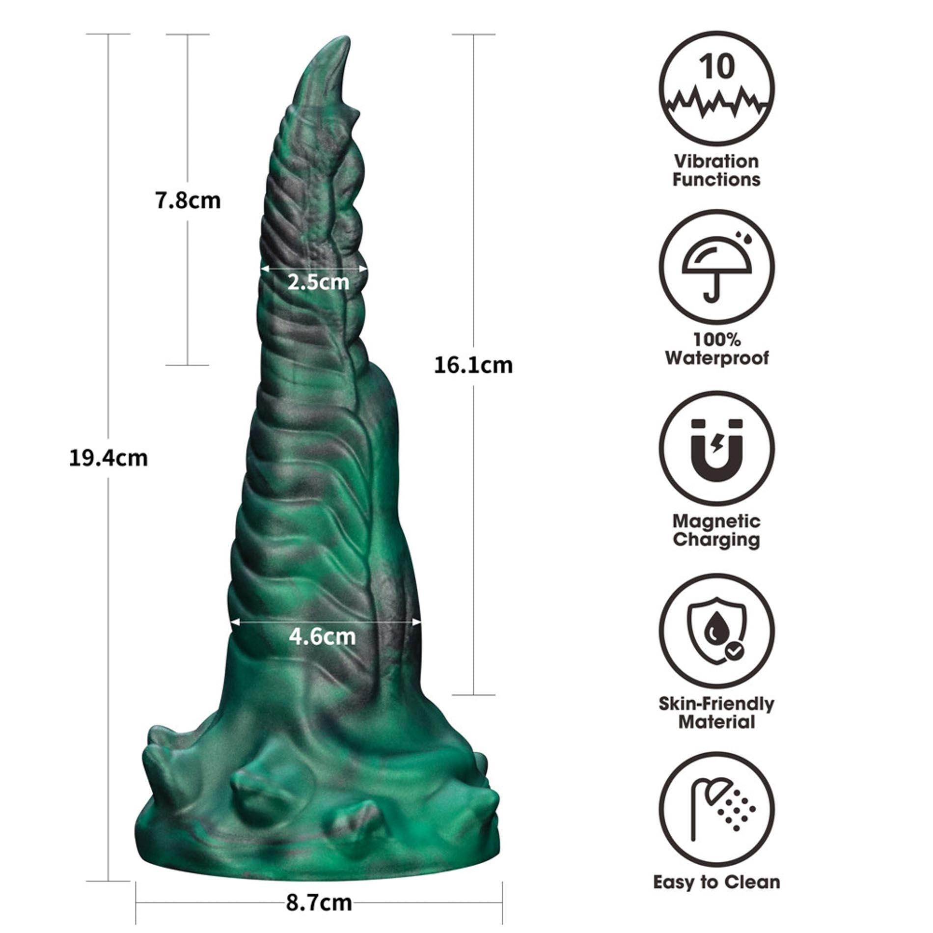 Savage Charm Double-Claw Vibrating Silicone Dildo