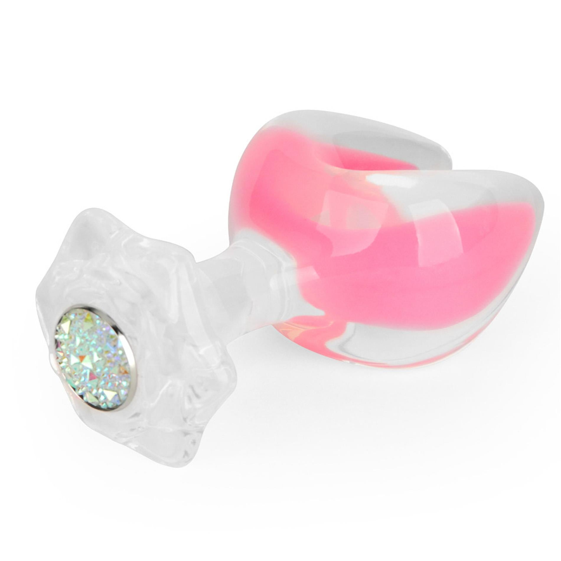 Gemoria Silicone Butt Plug - Dual Crescent  (Glow-In-The-Dark)