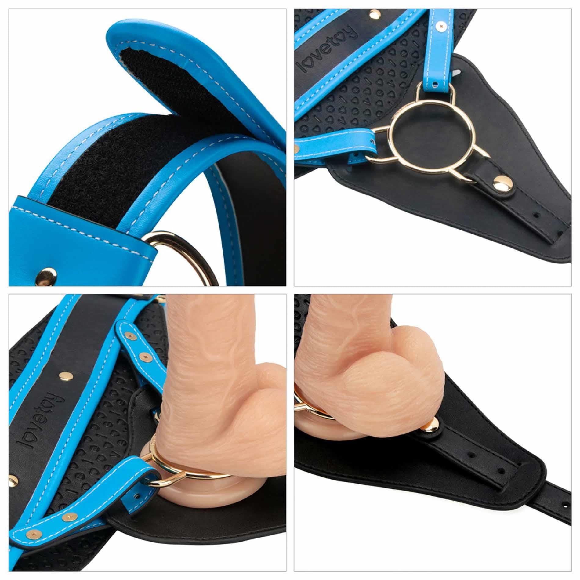 Vibrating Enhanced Strap on Set 8'' L/XL/2XL