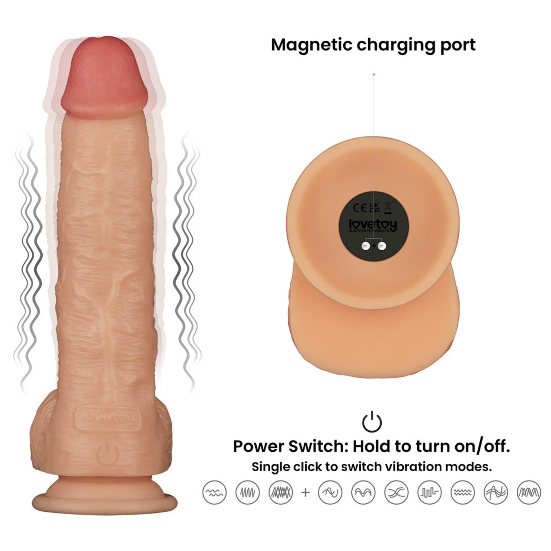 Vibrating Enhanced Strap on Set 9.5'' L/XL/2XL