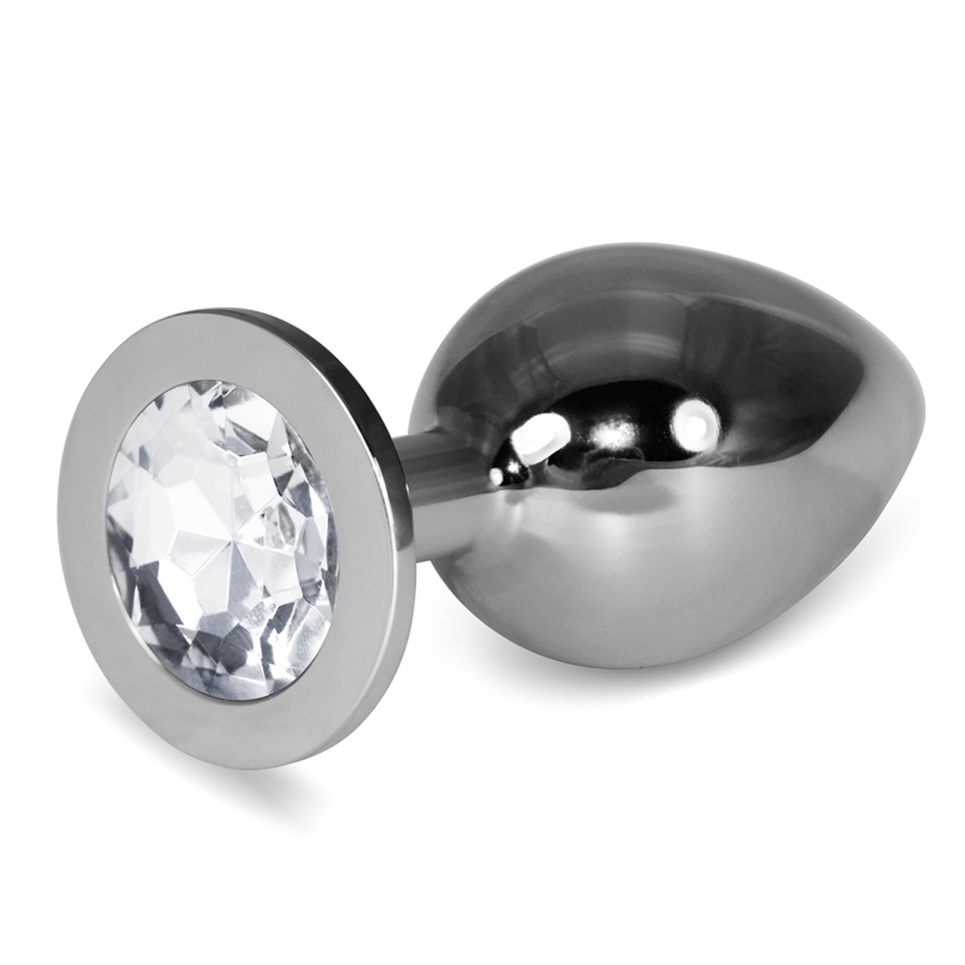 Grand plug anal en argent