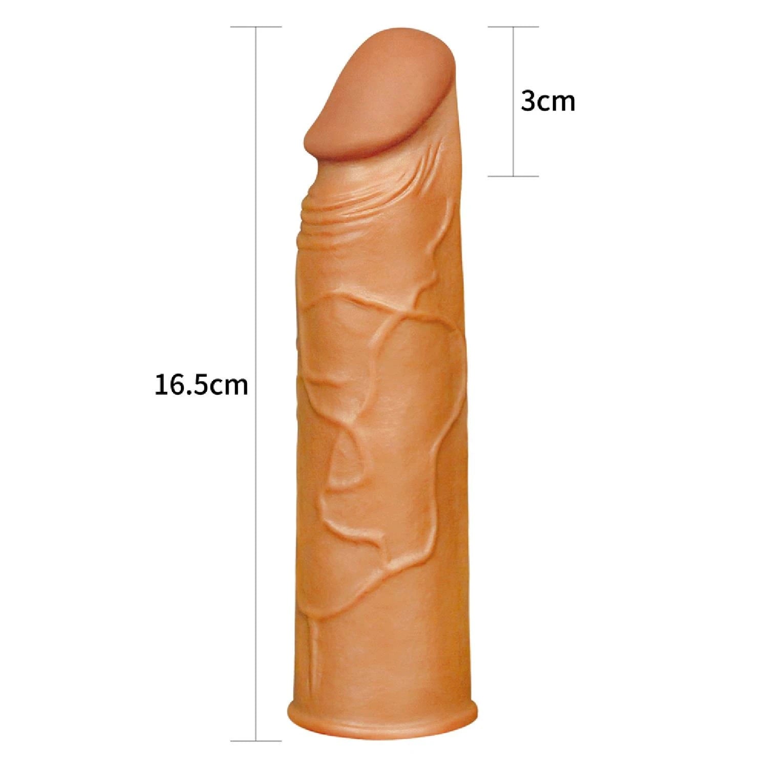 Add 1″ Pleasure X Tender Penis Sleeve Brown