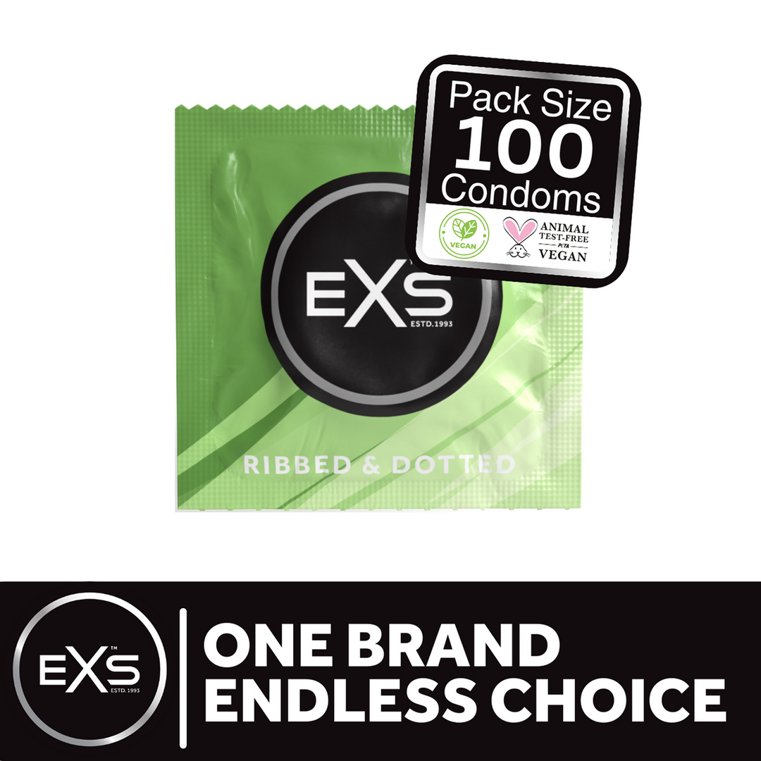EXS Nervuré et pointillé - Préservatifs - 100 Pièces