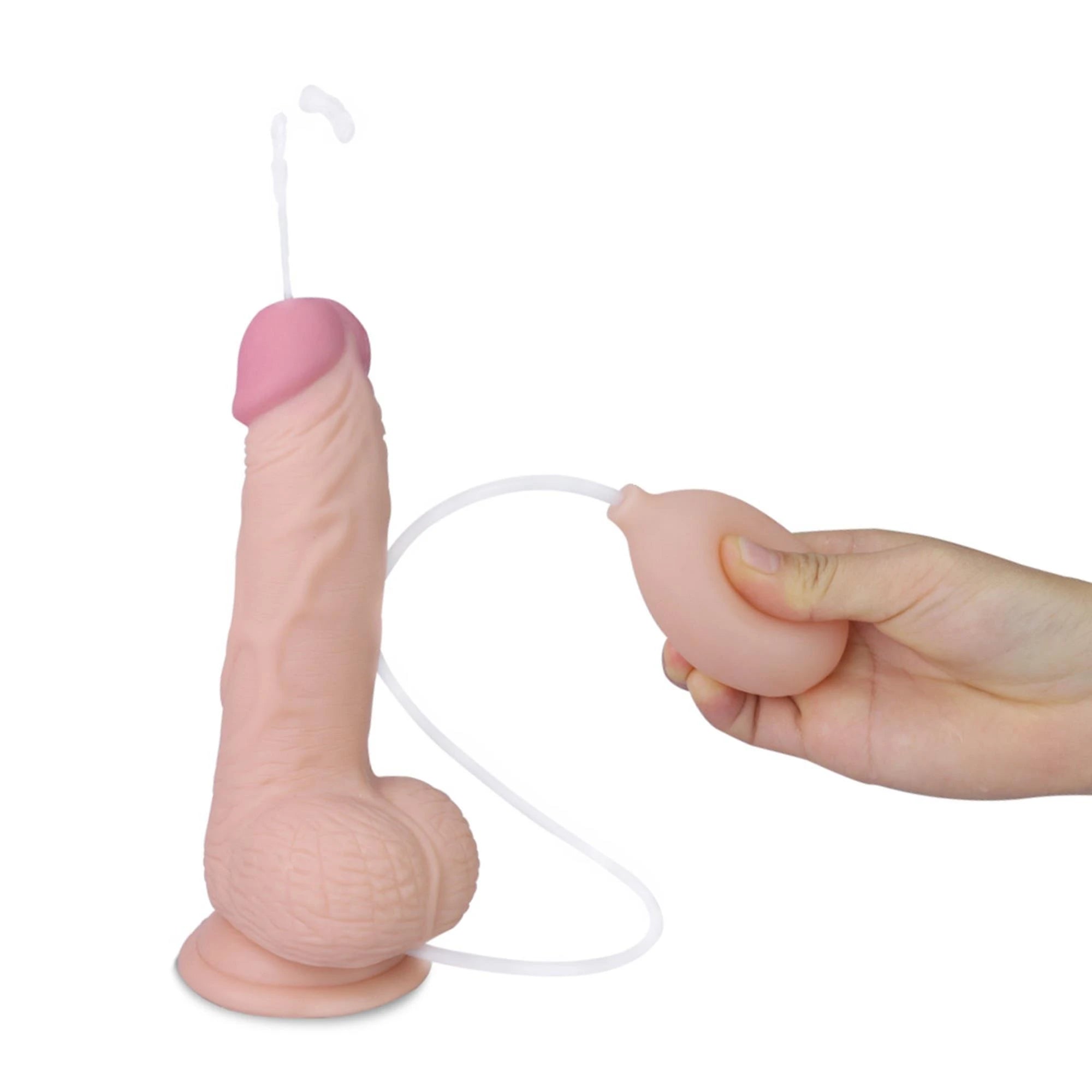 8″ Soft Ejaculation Cock With Ball
