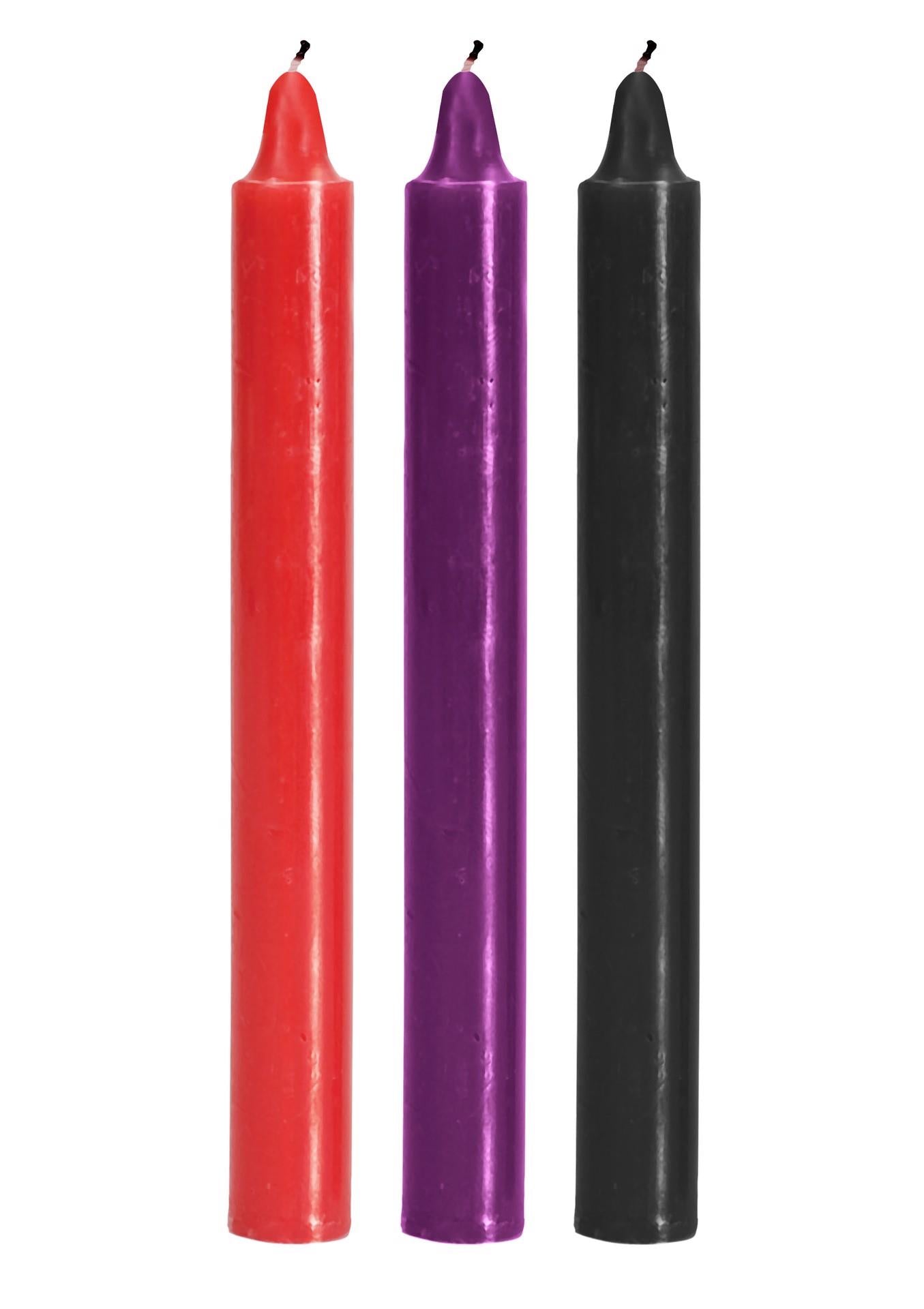 Bougies japonaises multicolores en forme de goutte