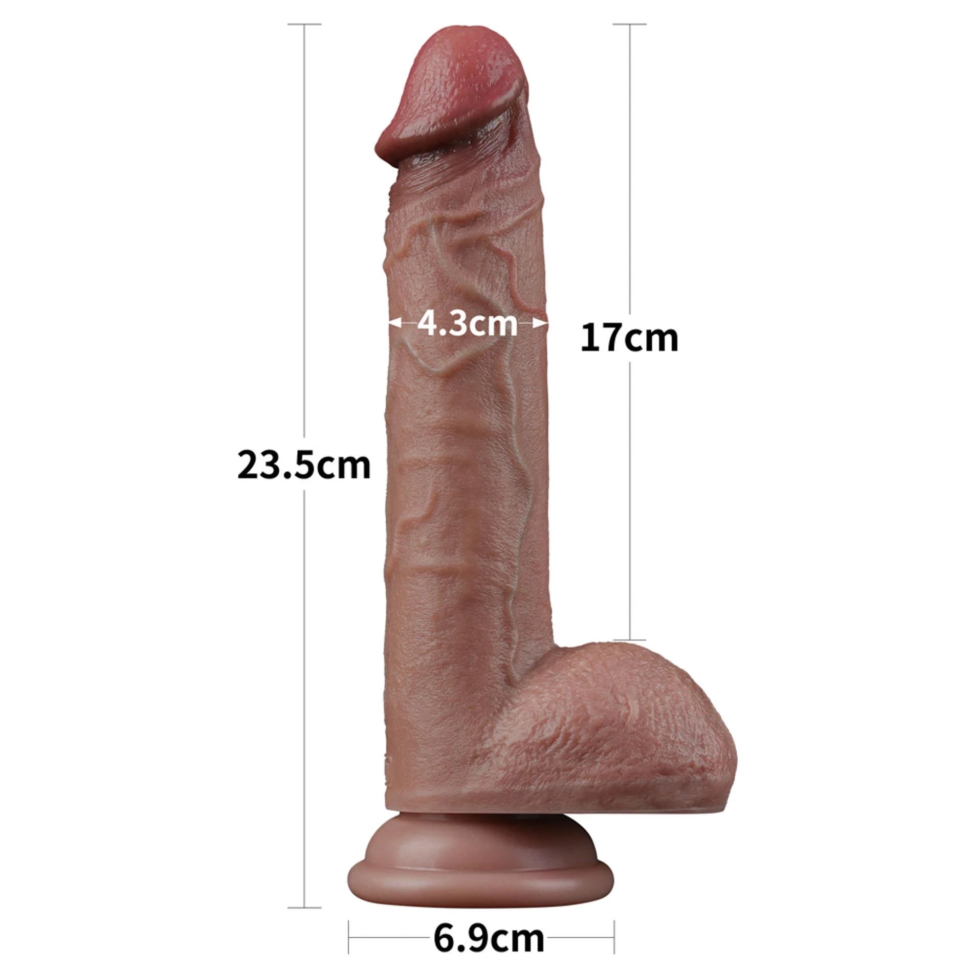Bite de 22,86 cm en silicone double couche
