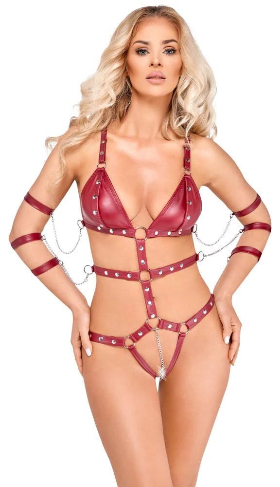 Bad Kitty Body à bretelles rouge S