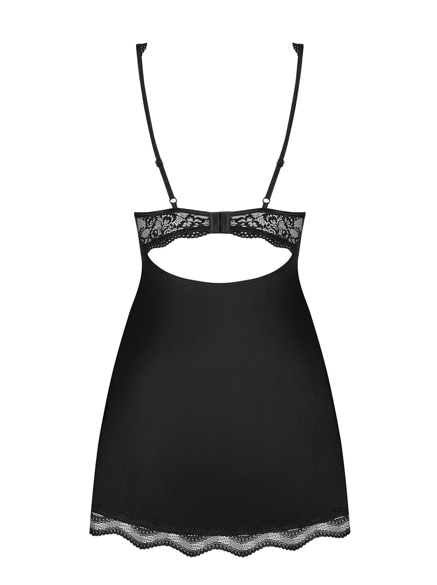 L-XL Black Bielizna-Luvae Babydoll and Thong