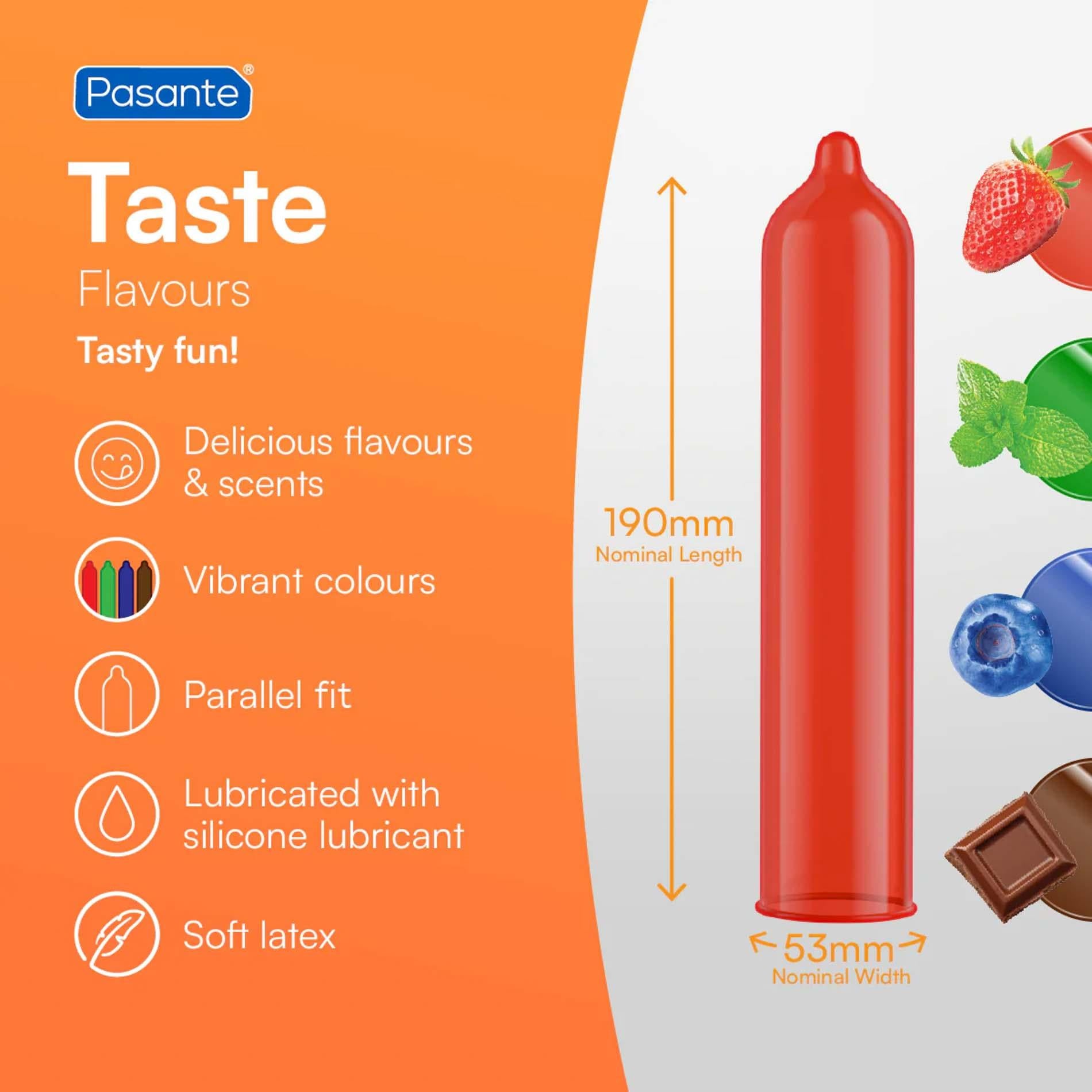 Préservatifs Pasante Blueberry Blast en vrac 144 pièces
