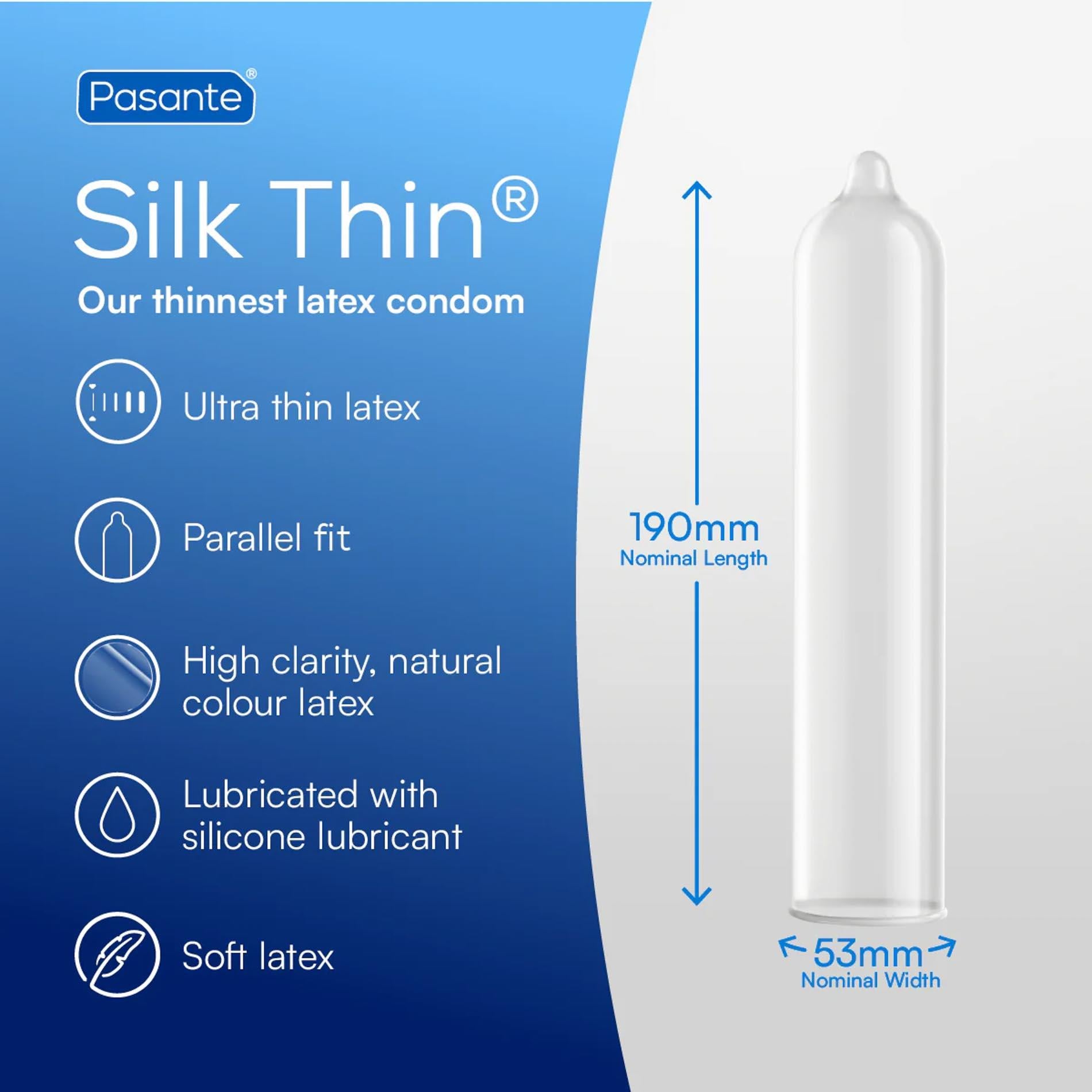 Pasante Silk Thin Condoms 12 pcs