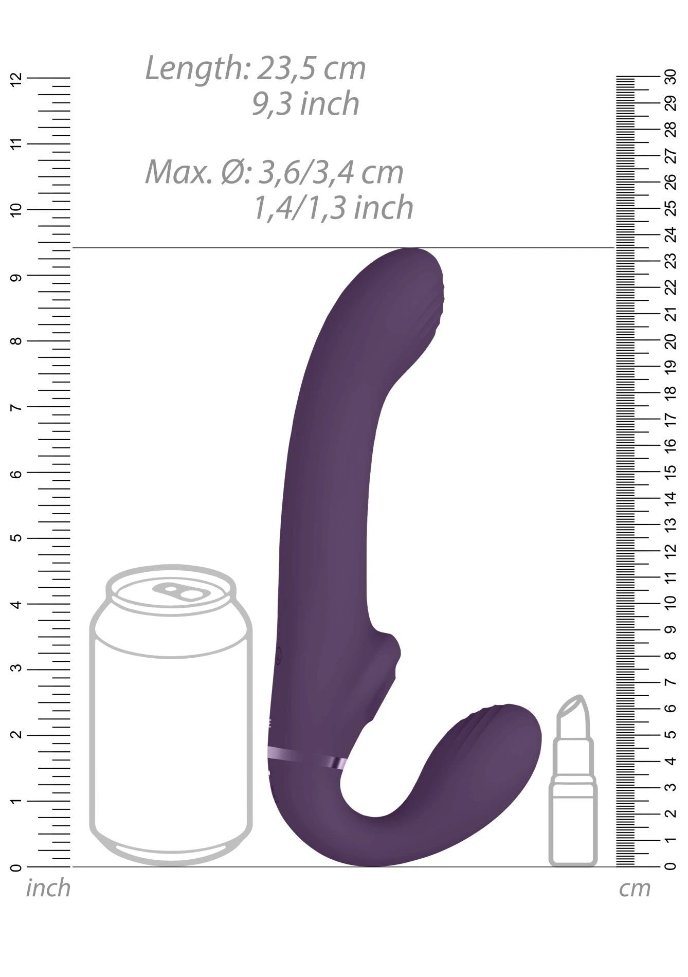 Ai - Dual Vibrating  Air Wave Tickler Strapless Strapon