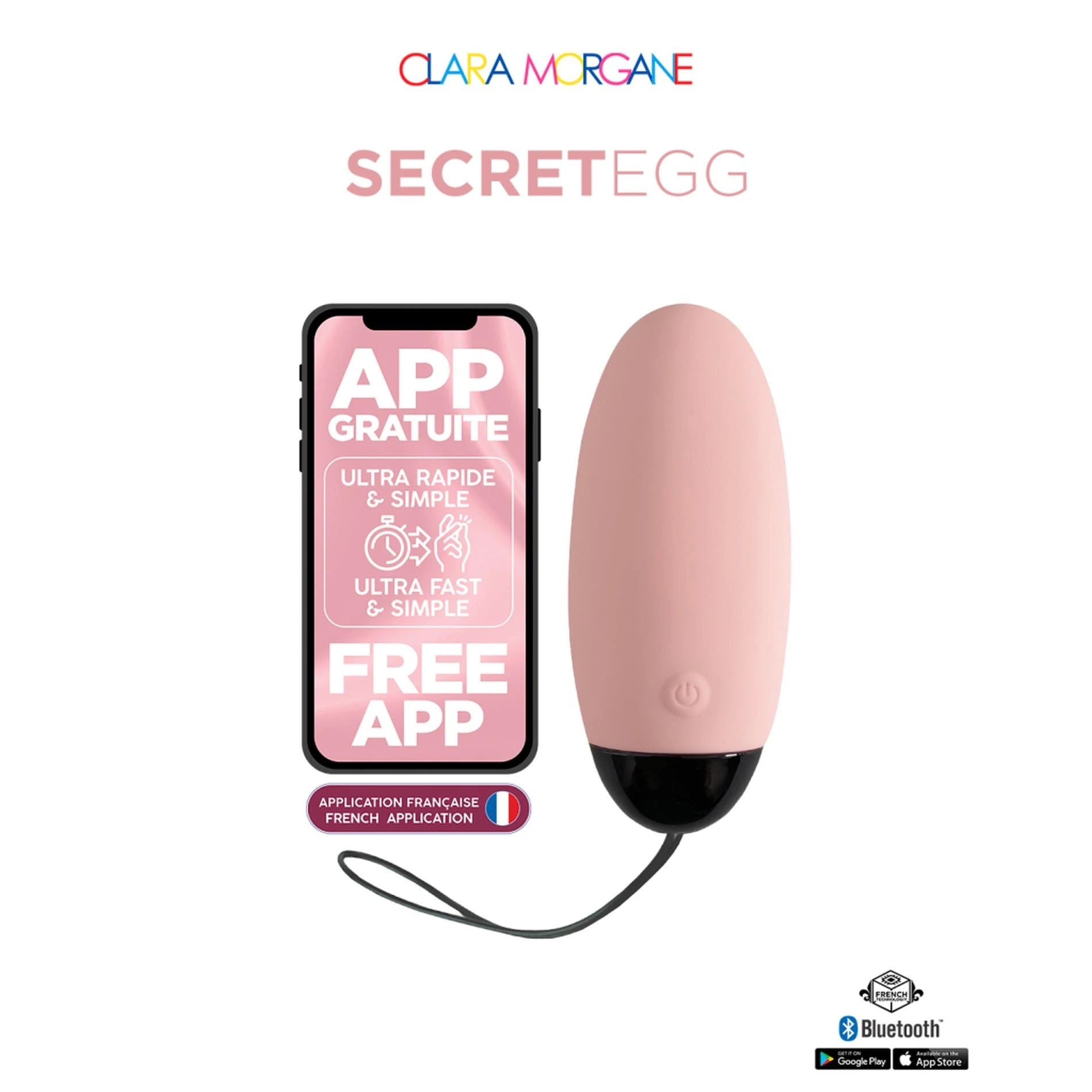 My Vibrating Secret EGG Rose - Contrôlé par application