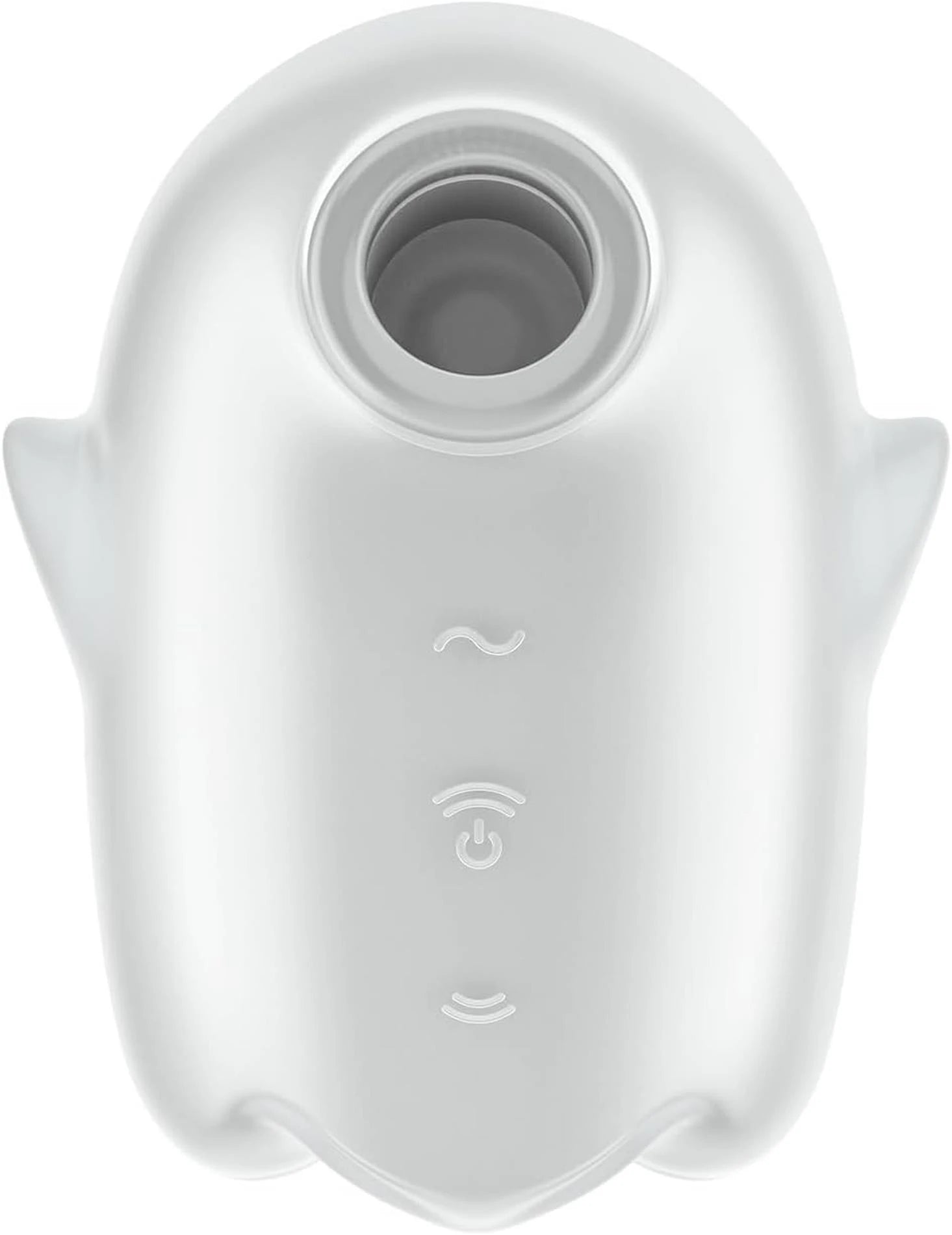Glowing Ghost - Glow in the Dark - Double Air Pulse Vibrator - White