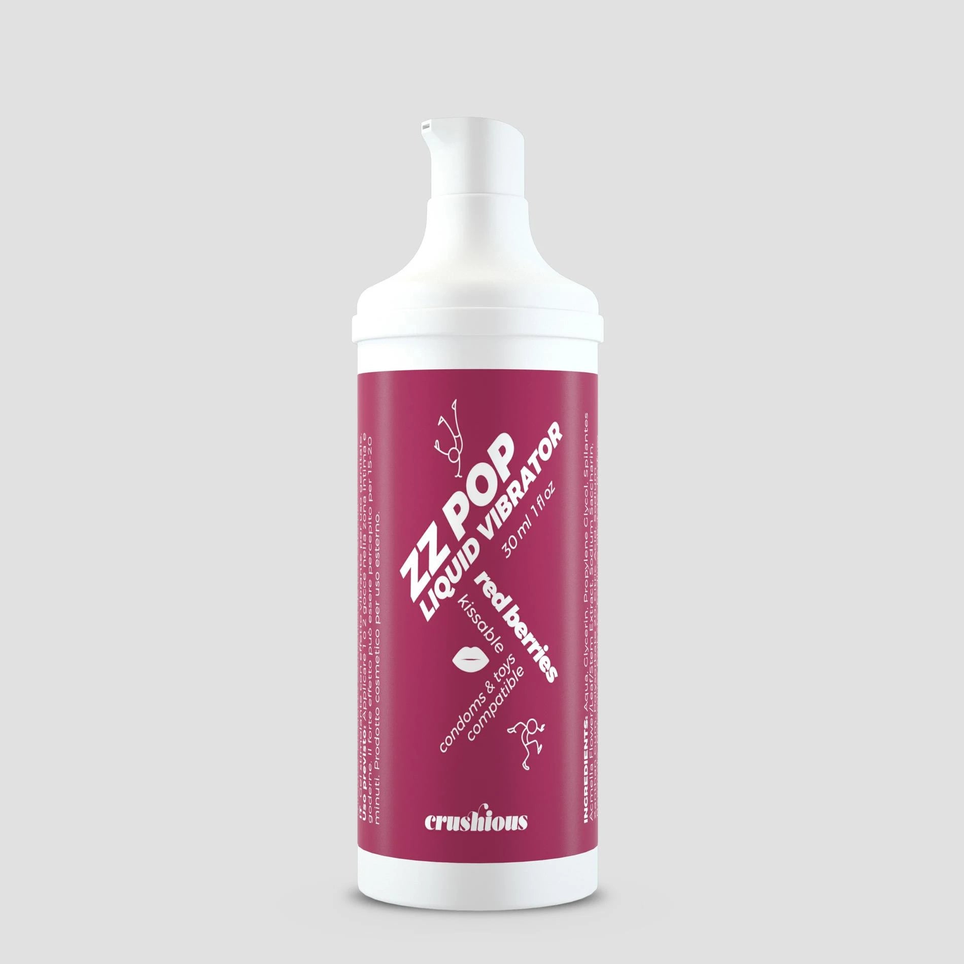 ZZ Pop - Kissable Liquid Vibrator - Red Berries - 1 fl oz / 30 ml