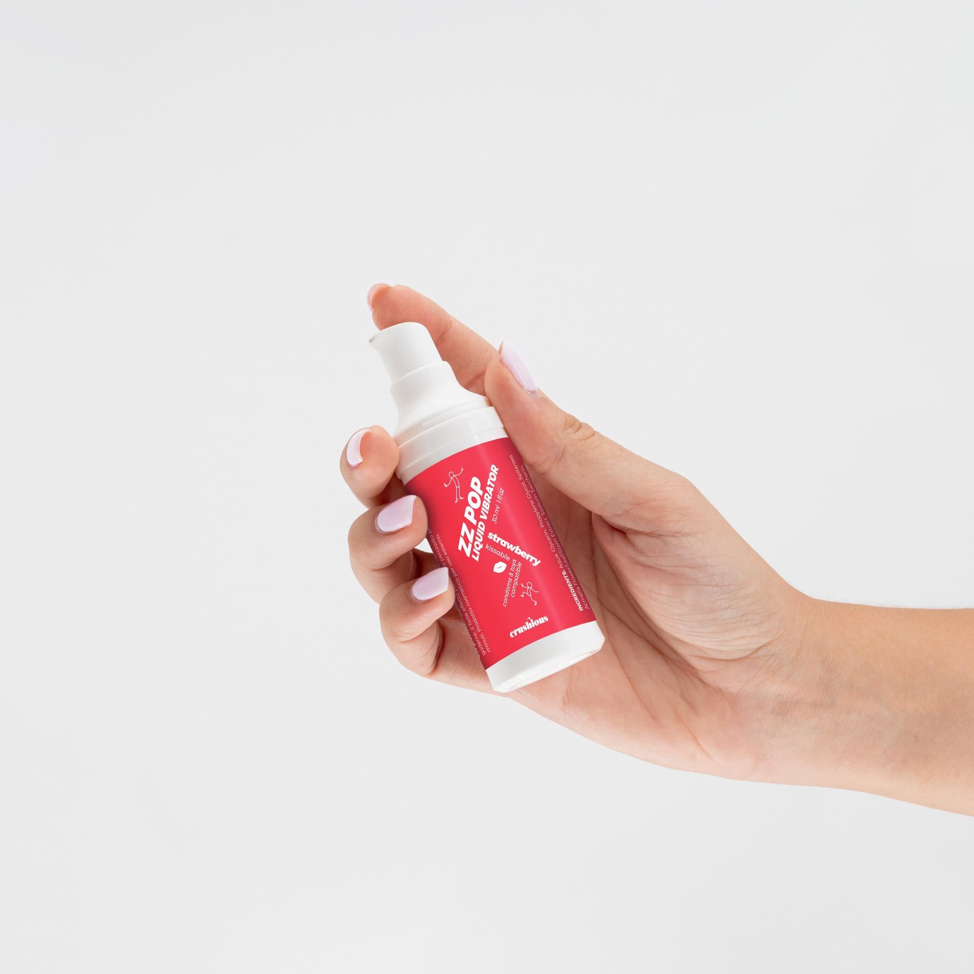 ZZ Pop - Kissable Liquid Vibrator - Strawberry - 1 fl oz / 30 ml