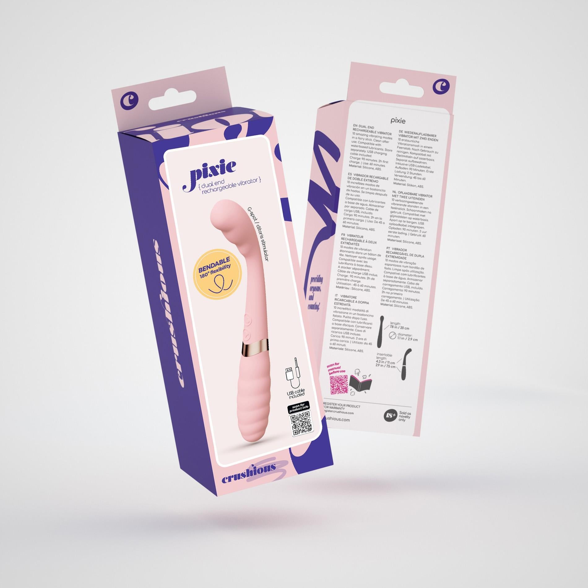 Pixie - Flexible Dual Vibrator - Pink