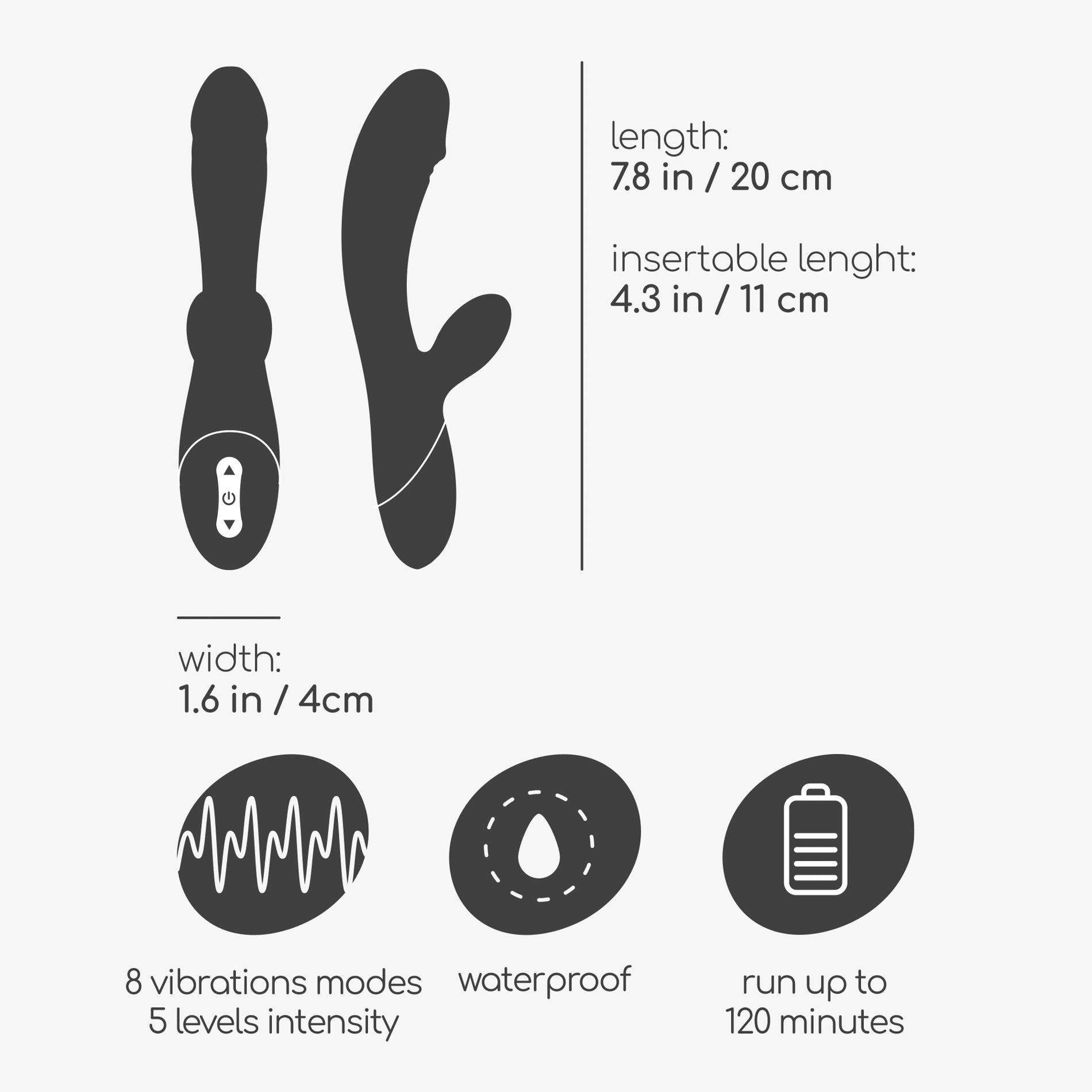 Dare Dong - Rechargeable Rabbit Vibrator - Red