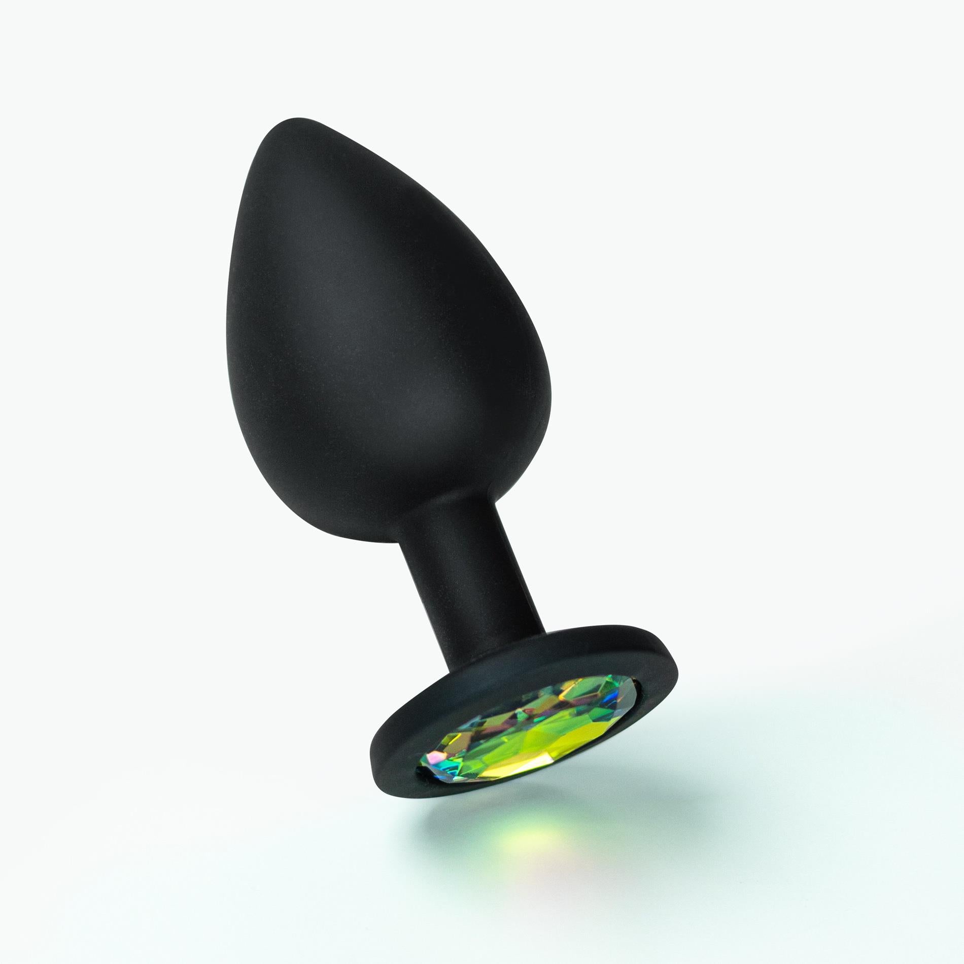 Camileo - Anal Plug with Four Interchangeable Jewels - Medium - Black
