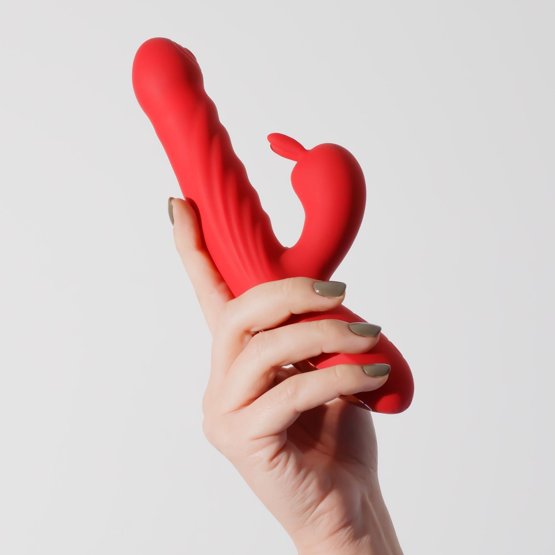 Lapin - Thrusting Rabbit Vibrator - Red