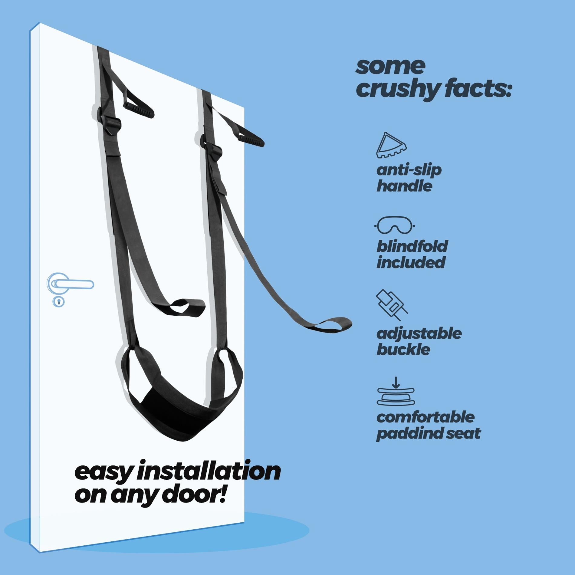 Deluxe Sex Door Swing - Black