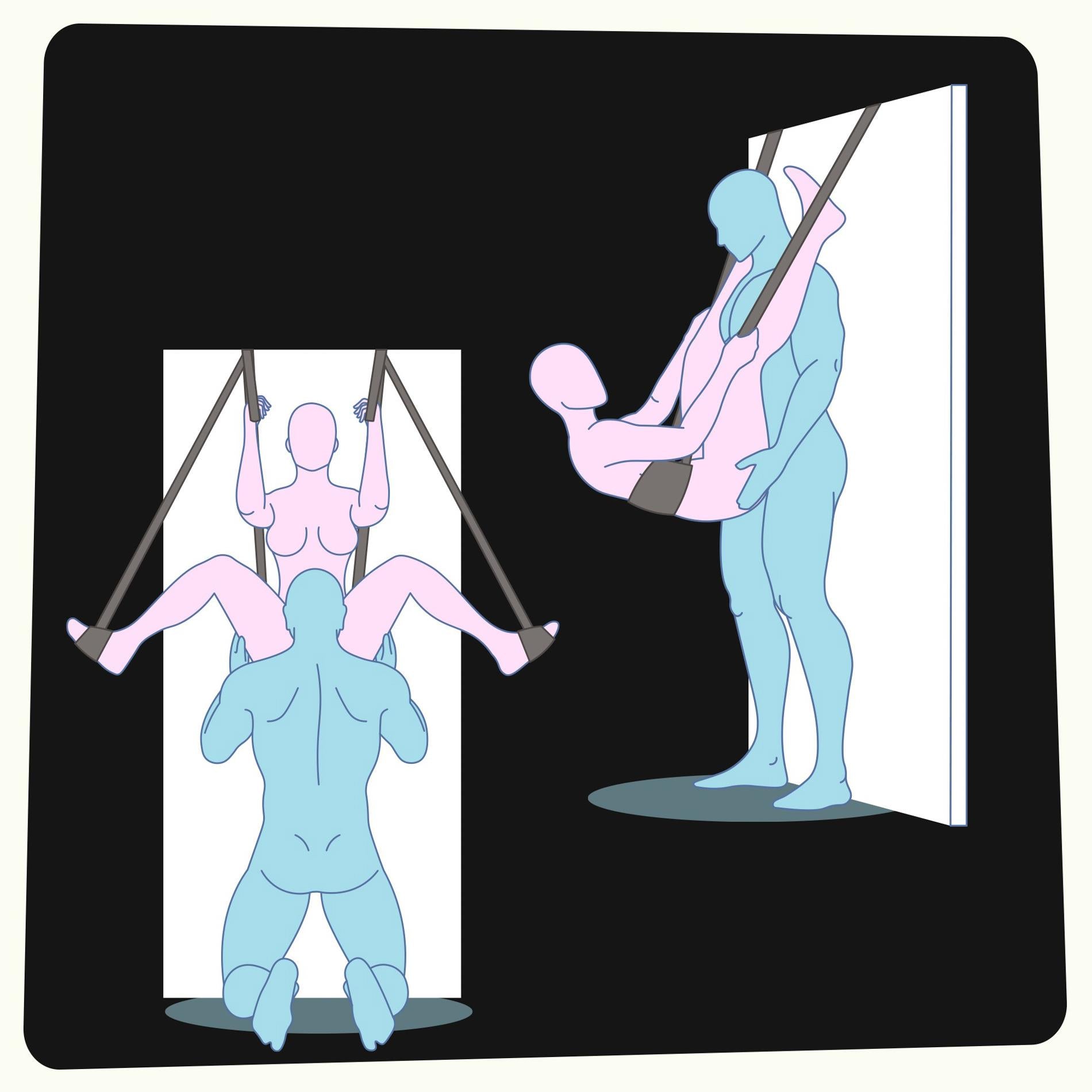 Deluxe Sex Door Swing - Black