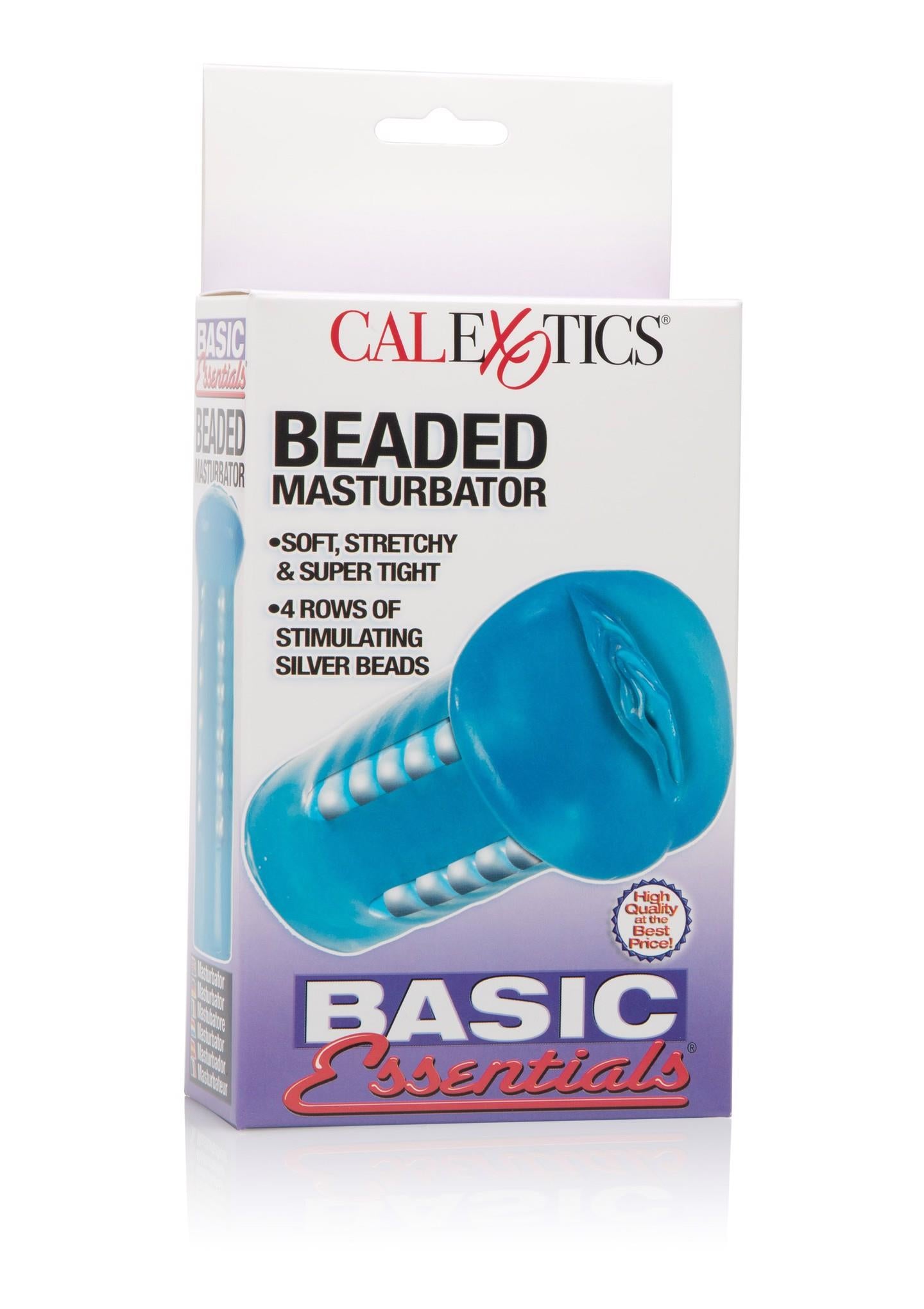 BasicEssentials Masturbateur perlé bleu