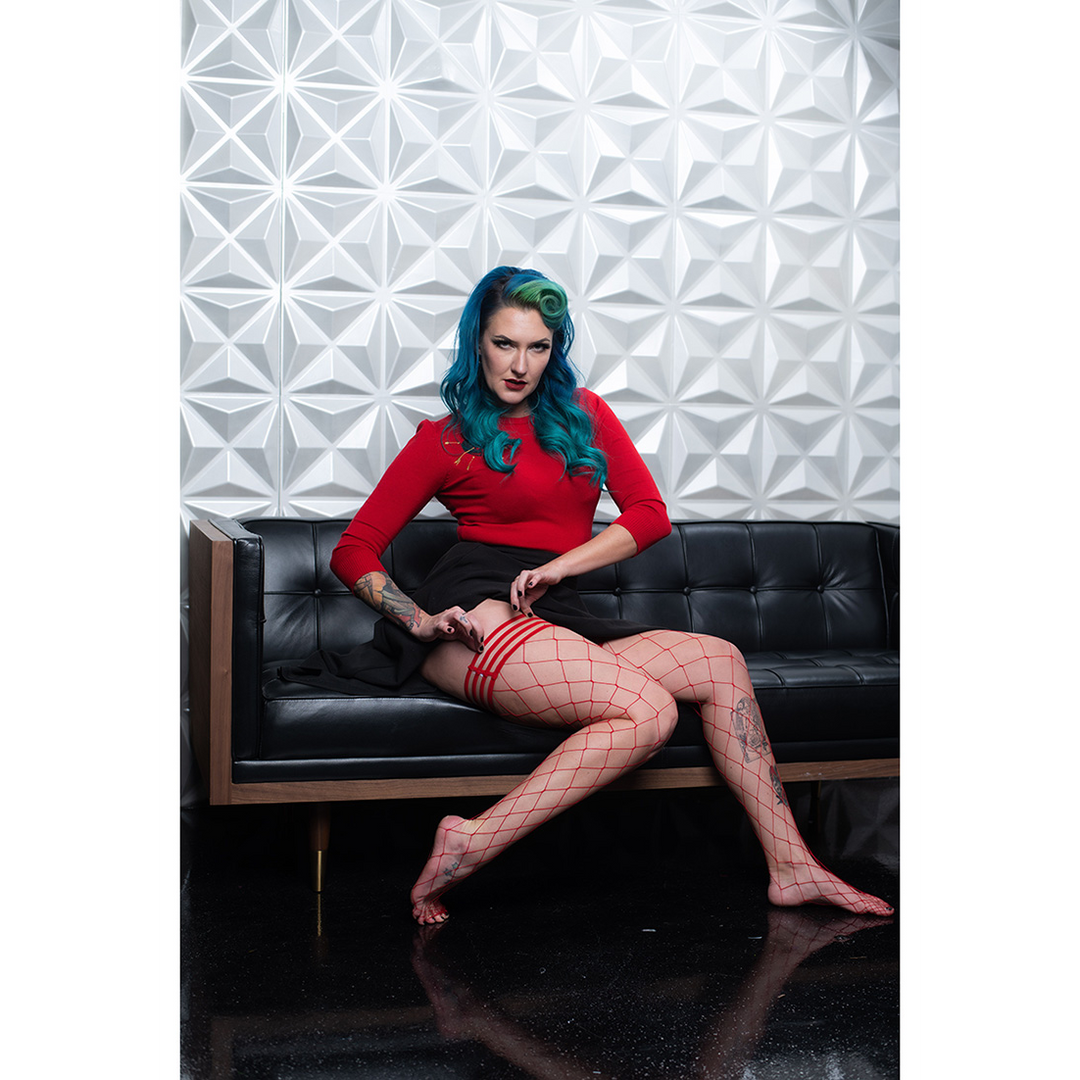 Claudia - Haute cuisse - B - Rouge