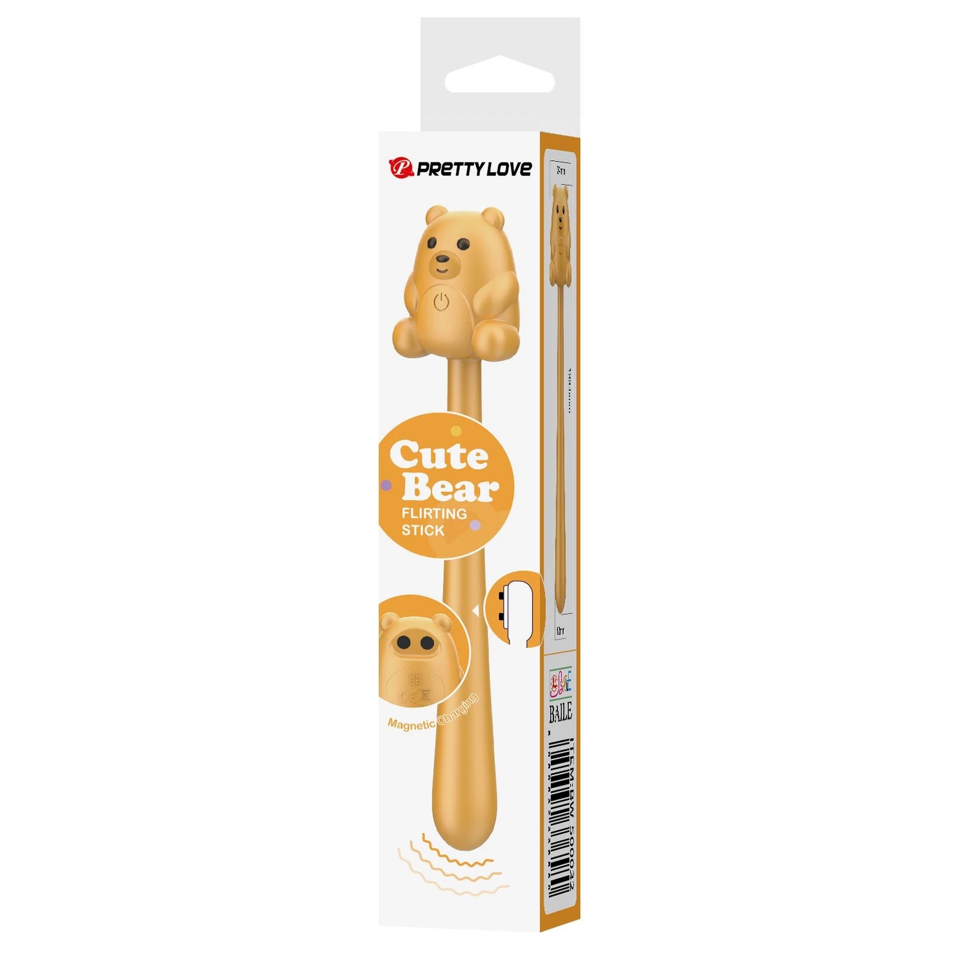 CUTE BEAR, Flirting Stick, 7 vibration functions, Magnetic USB charging